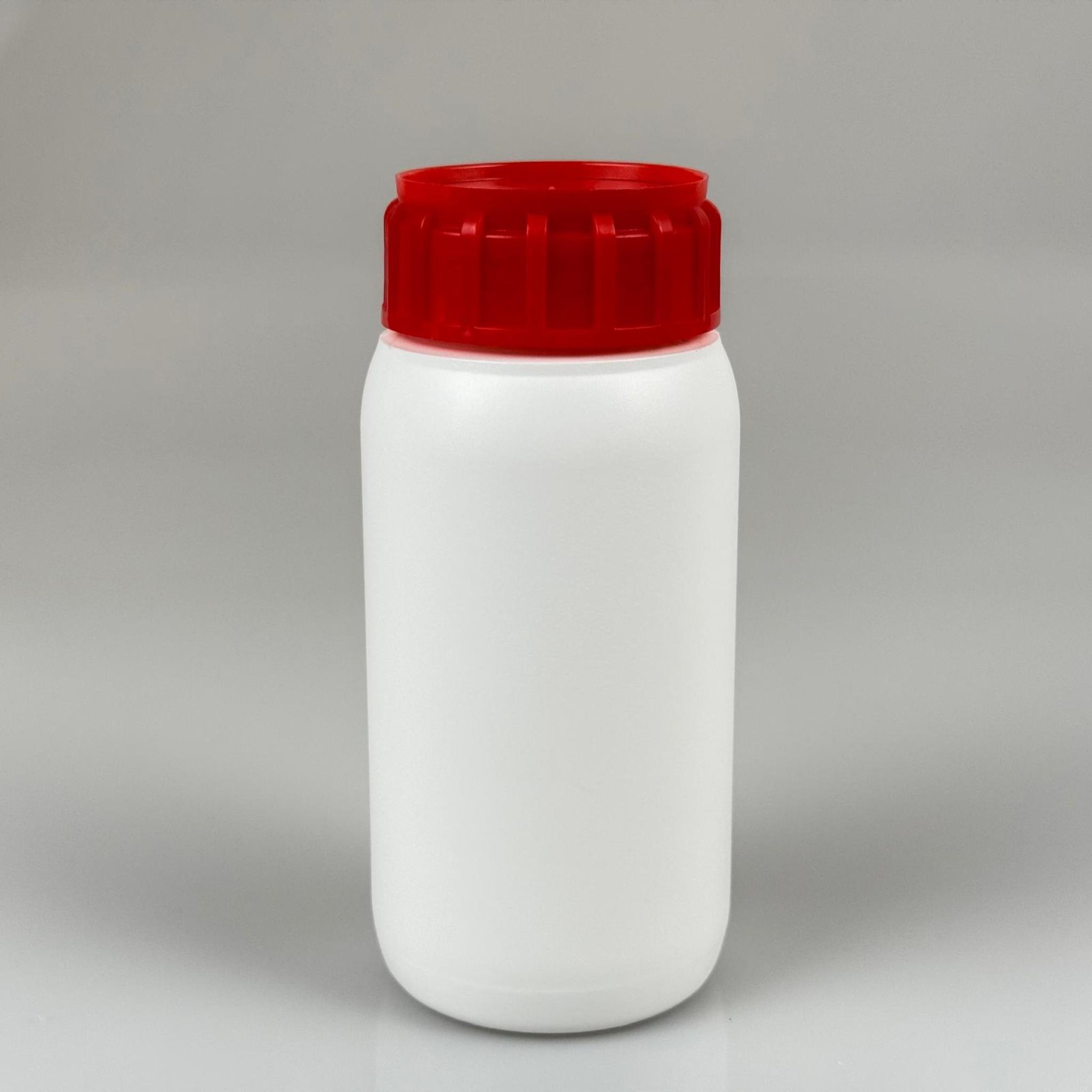 0,25 LT ZİRAİ İLAÇ BİDONU BEYAZ + KIRMIZI ALÜMİNYUM FOLYOLU İNDİKSİYON CONTA SK50 KAPAK - 250 CC PE POLİETİLEN TARIM BİDON