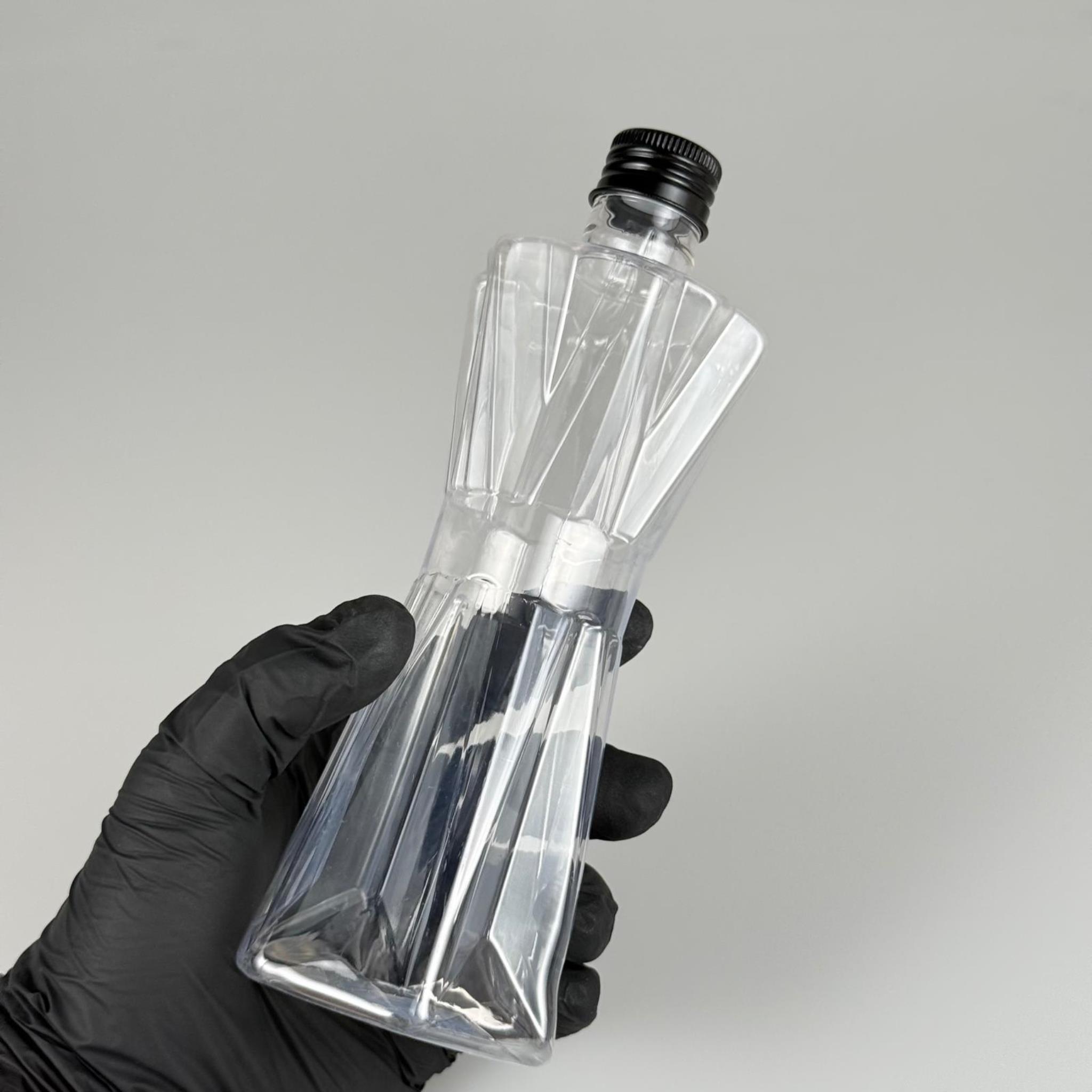 300 CC ELMAS MODEL PET KOLONYA ŞİŞESİ - 24 AĞIZ (27 GR) + KÖPÜK CONTALI SİYAH METAL ALÜMİNYUM KAPAK+ KOLONYA TIPALI TAKIM - 300 ML KAPAKLI PLASTİK ŞİŞELER