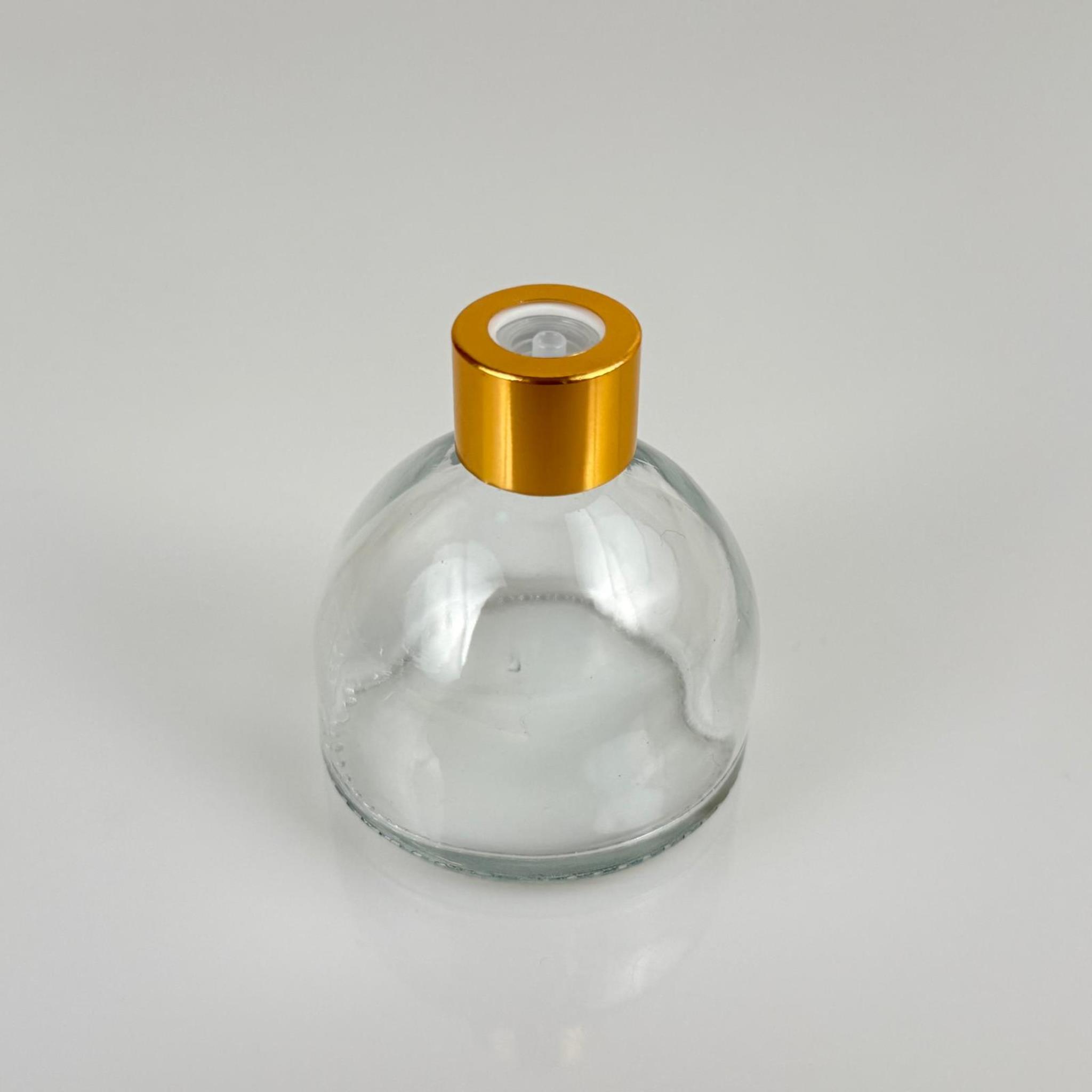 KUBBE MODEL CAM KOLONYA ŞİŞESİ + METAL GOLD KAPAK + TIPA - 50 ML - HEDİYELİK KOLONYA ŞİŞELERİ