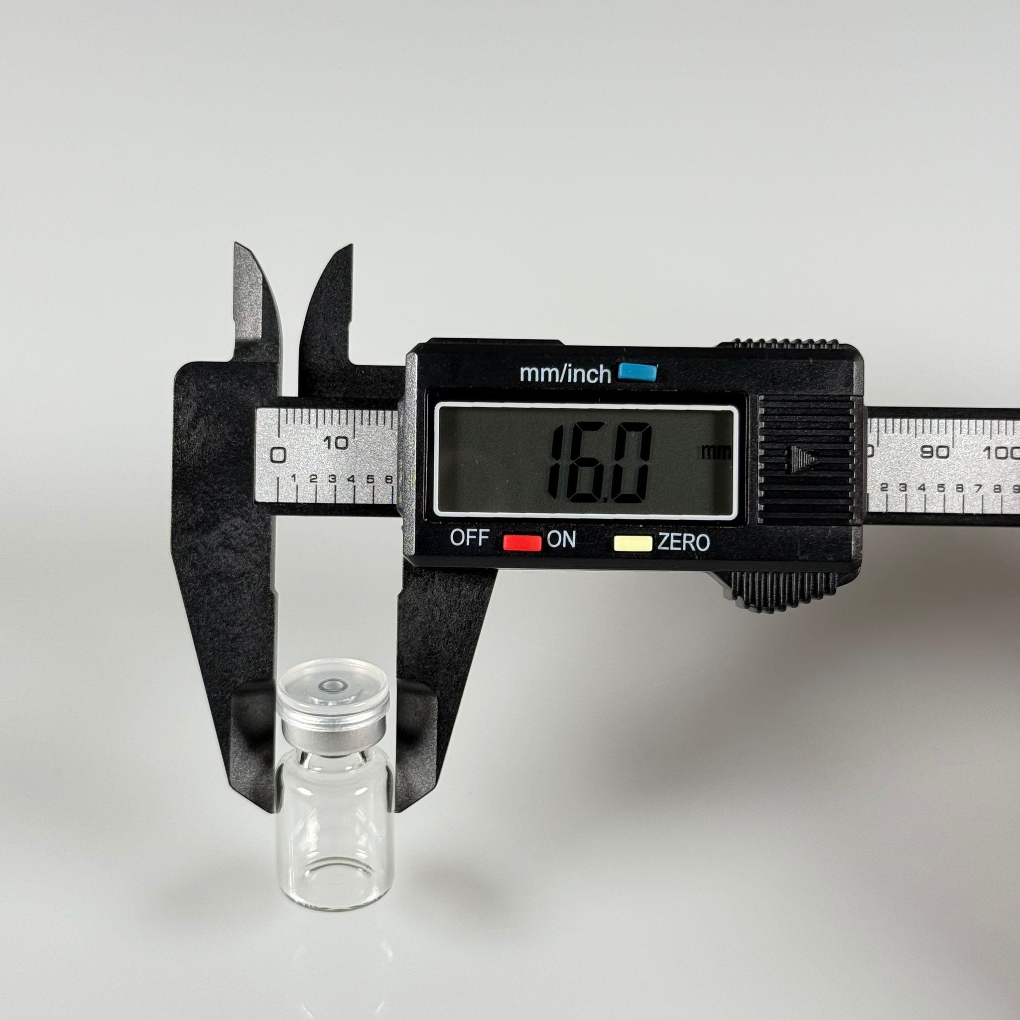 2 ML vial flakon şişe - 13 ağız 2 cc şeffaf cam ilaç şişesi + kauçuk butil enjektör tıpası + gümüş alüminyum kapaklı takım