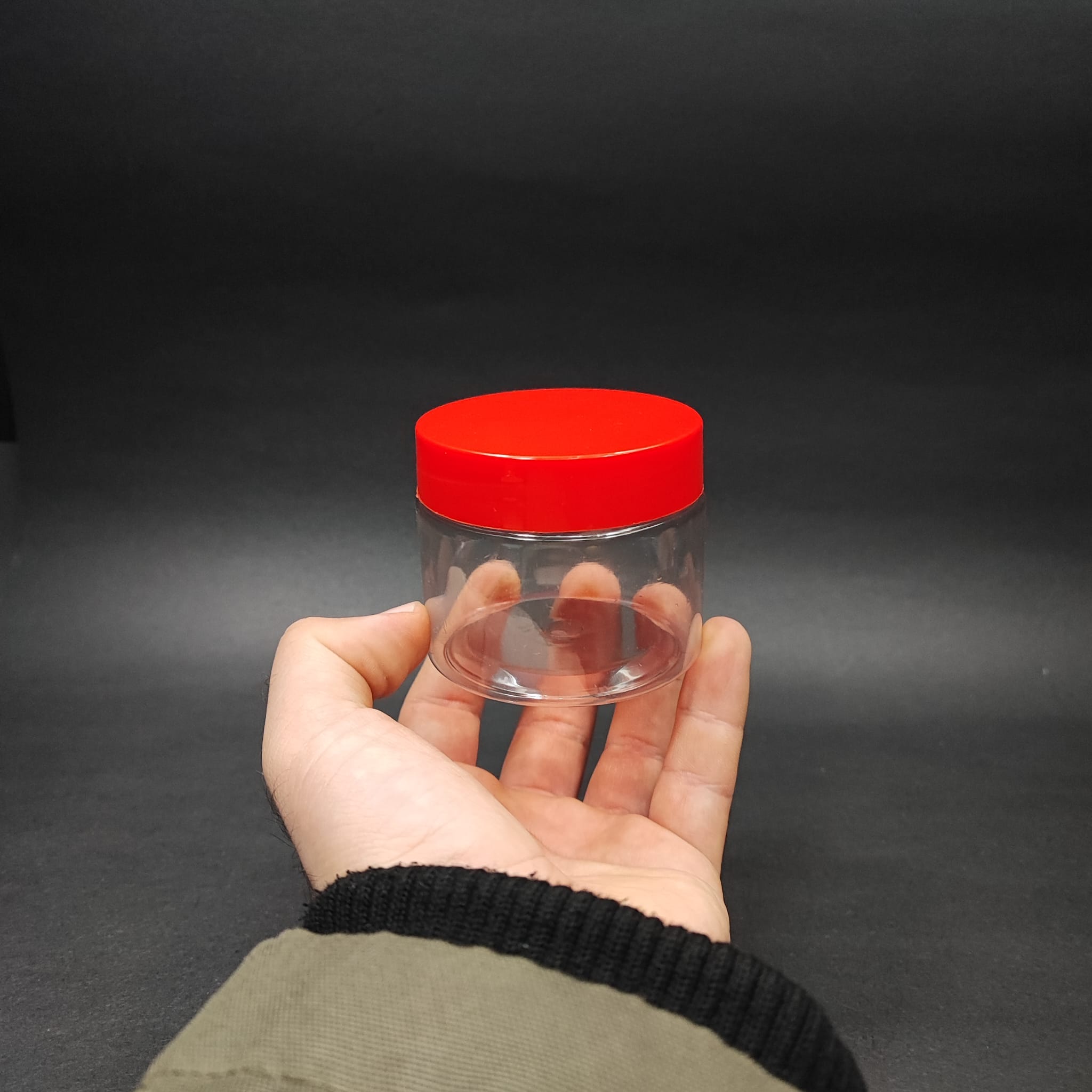 100 CC PET KAVANOZ- KIRMIZI KAPAKLI + İÇ TIPALI - 100 ML PLASTİK KAVANOZ - KREM KAVANOZU