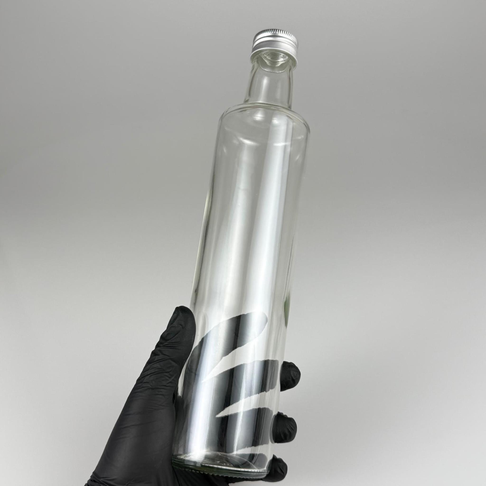500 CC DORİKA CAM ŞİŞE - GÜMÜŞ METAL ALÜMİNYUM KAPAKLI - 500 ML DORİKA YAĞ ŞİŞESİ - SİRKE ŞİŞESİ