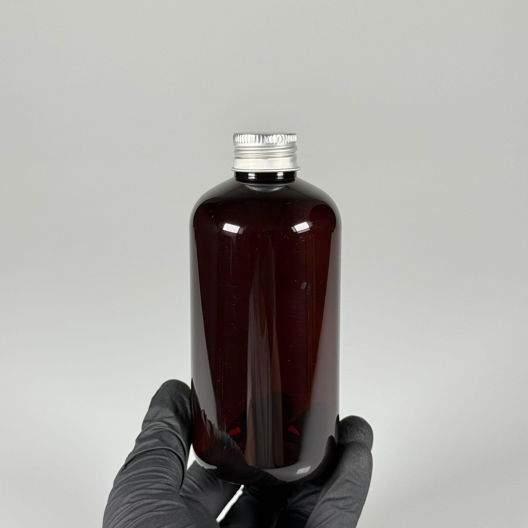 250 CC AMBER PLASTİK ŞİŞE ZEYNEP MODEL - CONTALI GÜMÜŞ METAL KAPAKLI - 250 ML TOMBUL PET ŞİŞE