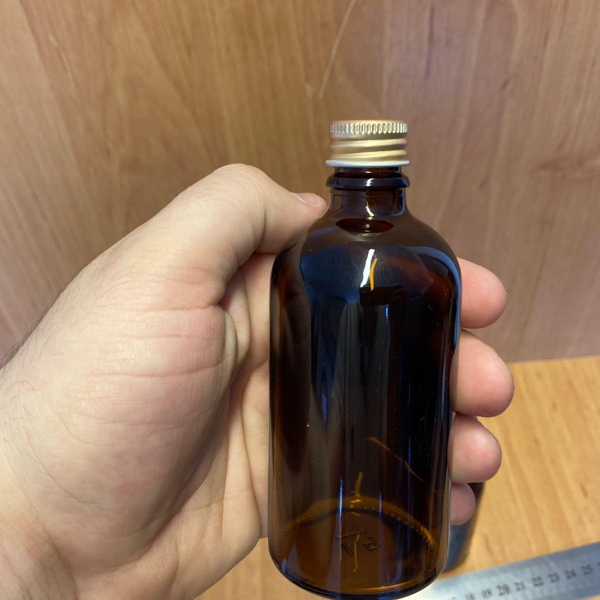 100 CC AMBER İÇTEN DAMLALIKLI - GOLD METAL KAPAKLI CAM ŞİŞE - 100 ML KOLONYA TIPALI CAM ŞİŞE