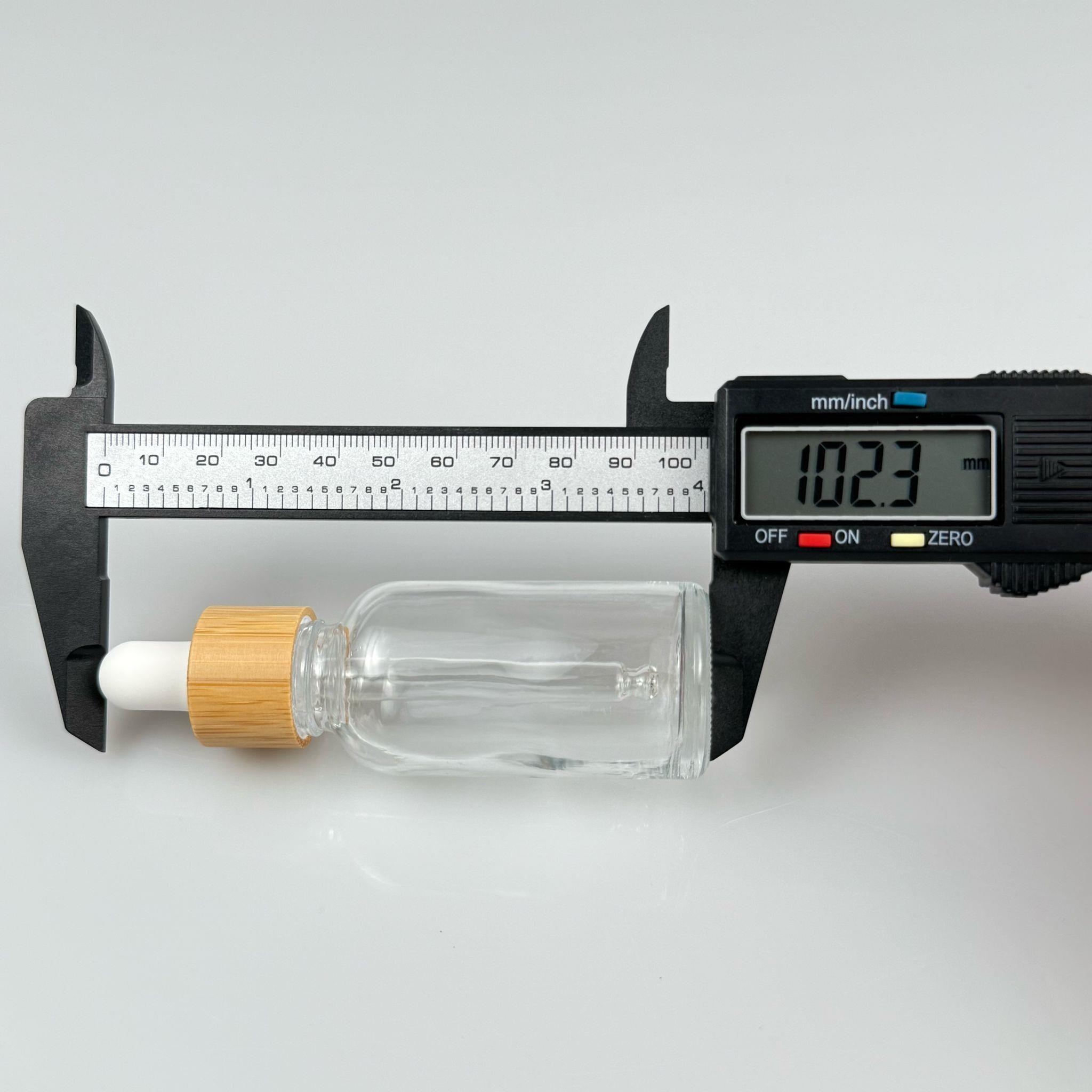 30 CC ŞEFFAF CAM DAMLALIKLI ŞİŞE - BEYAZ EMZİK - BAMBU AHŞAP KAPAK - 30 ML BAMBU KAPAKLI CAM DAMLALIKLI ŞİŞE