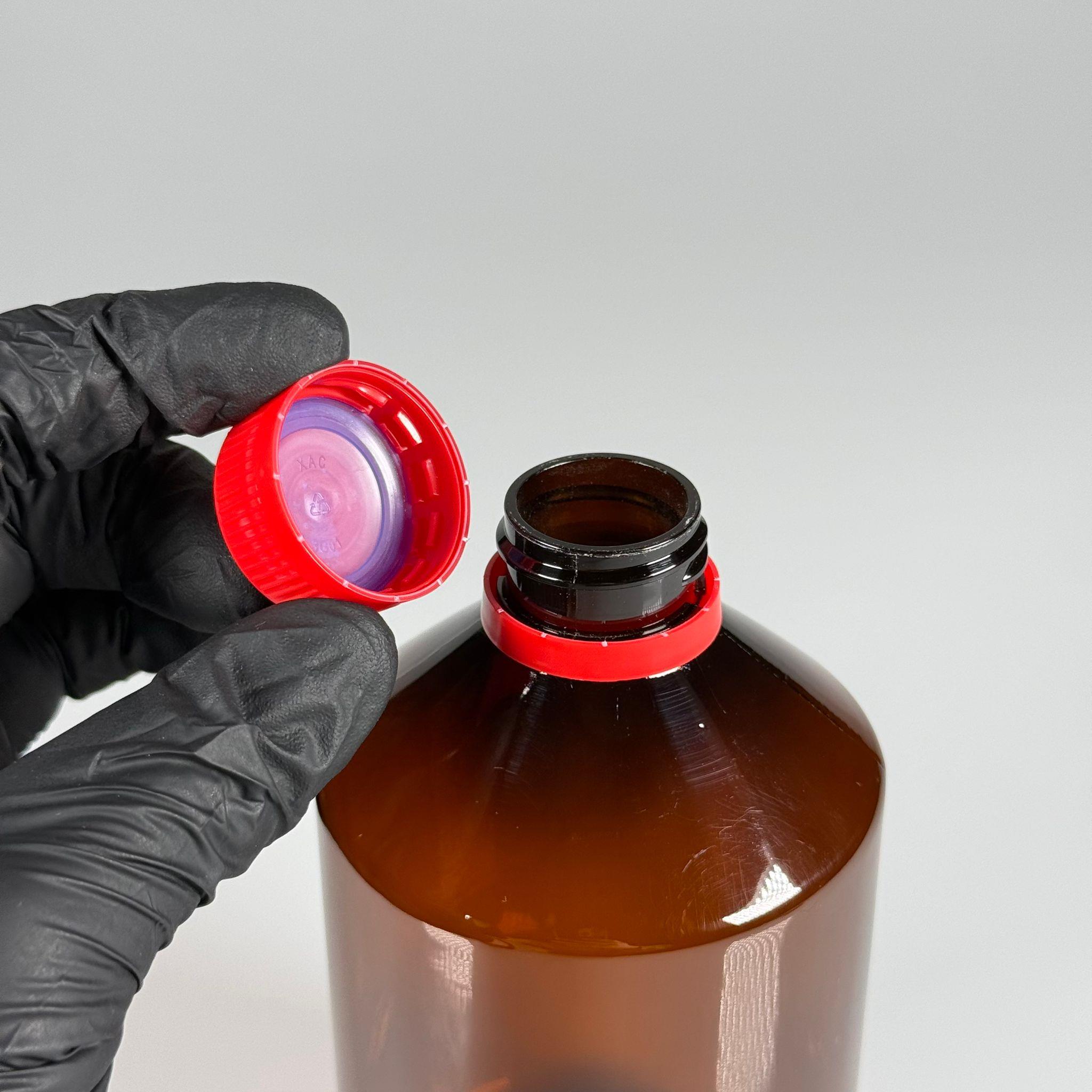 500 CC AMBER SERT PLASTİK ŞİŞE - KIRMIZI KİLİTLİ KAPAKLI  - 500 ML KAHVERENGİ PET ŞİŞE