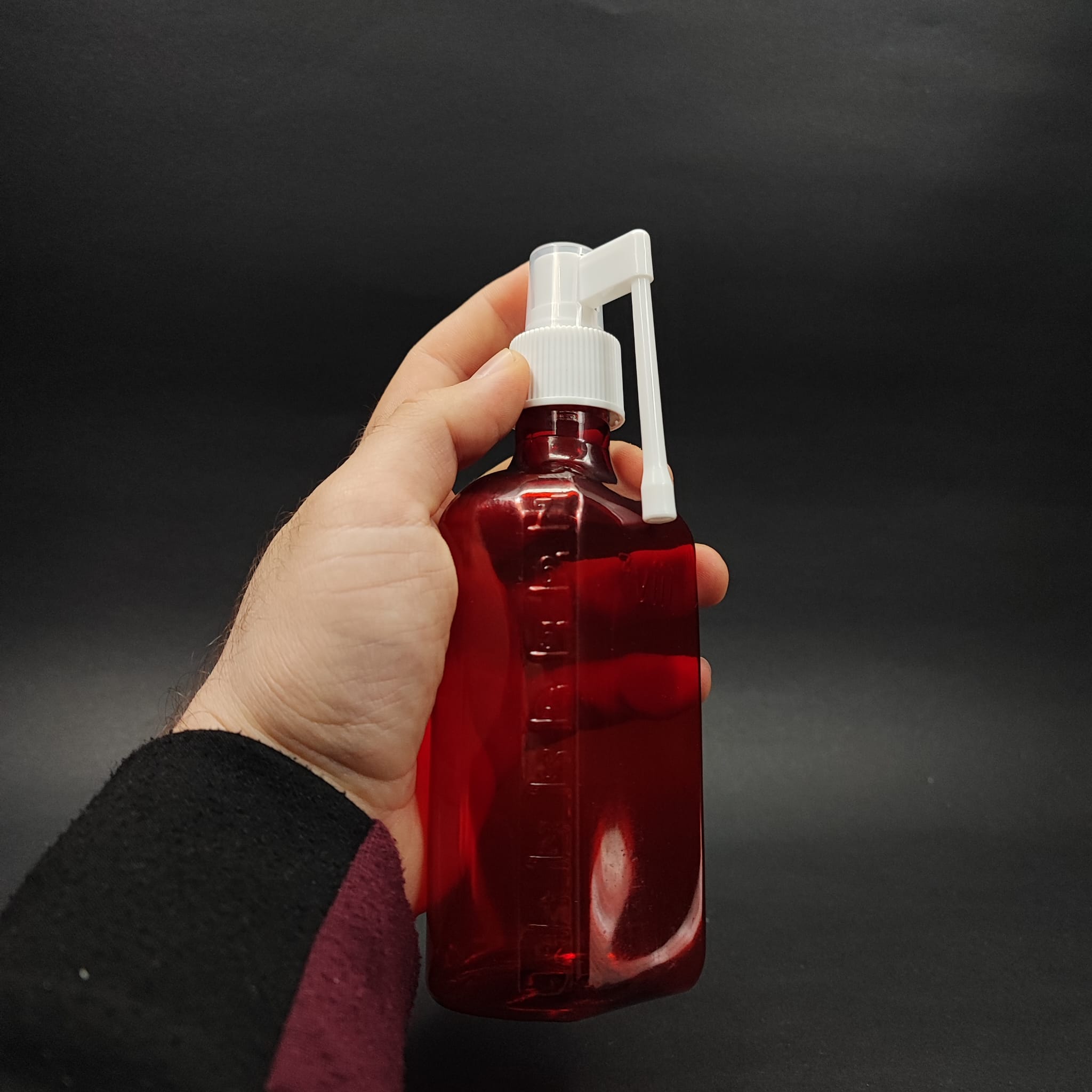 200 CC ÖLÇEKLİ PET ŞİŞE - BEYAZ ORAL BOĞAZ SPREYLİ - 200 ML VE OZ ÖLÇÜLÜ KIRMIZI PET ŞİŞE