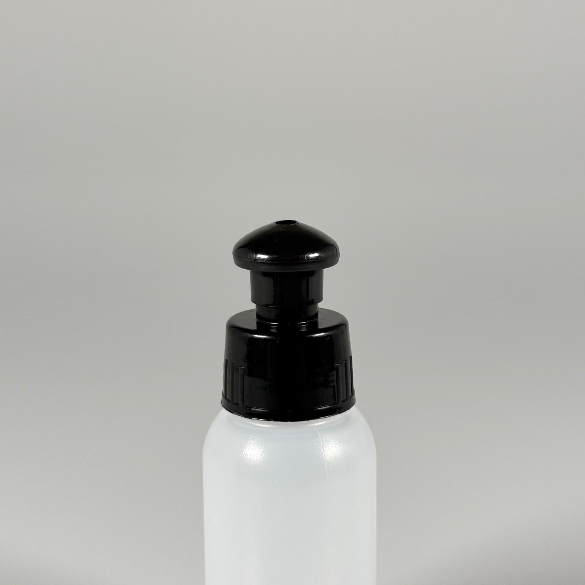 50 ML SIKILABİLİR YUMUŞAK POLİETİLEN PE PLASTİK ŞİŞE - SİYAH PUSH PULL ŞAMPUAN AKITICI - 50 cc sos, yağ, kartuş, mürekkep vb için boş şişeler