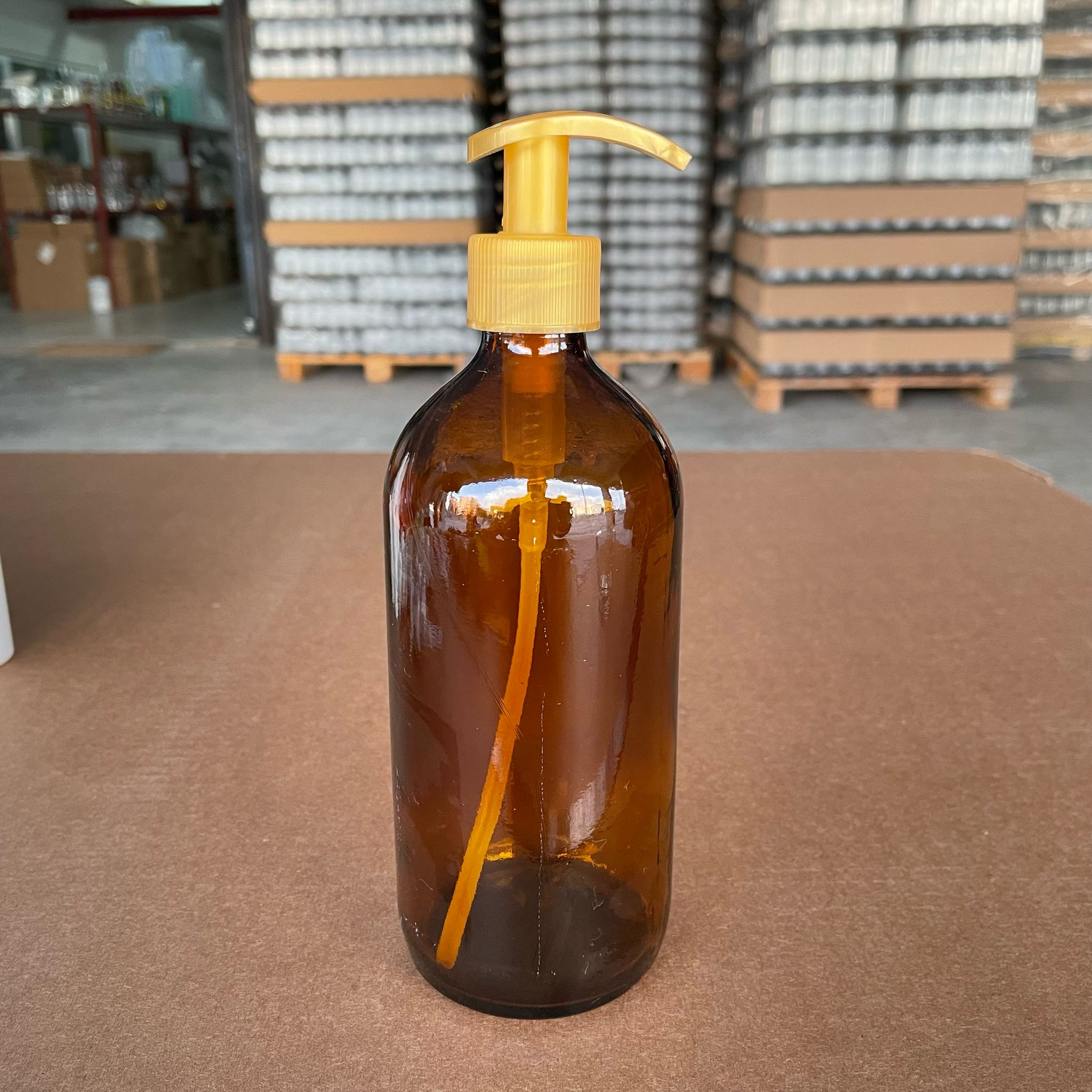 500 CC AMBER TOMBUL CAM ŞİŞE - GOLD SIVI SABUN POMPALI - 500 ML KAHVERENGİ POMPALI ŞİŞE