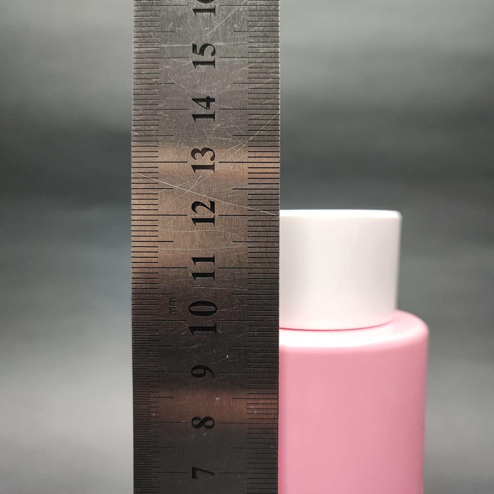 200 CC KÜT BOYUNLU SİLİNDİR PET ŞİŞE (24 GR) - BEYAZ KOLONYA LOSYON KAPAK + TIPA - 200 ML PLASTİK ŞİŞE - PEMBE