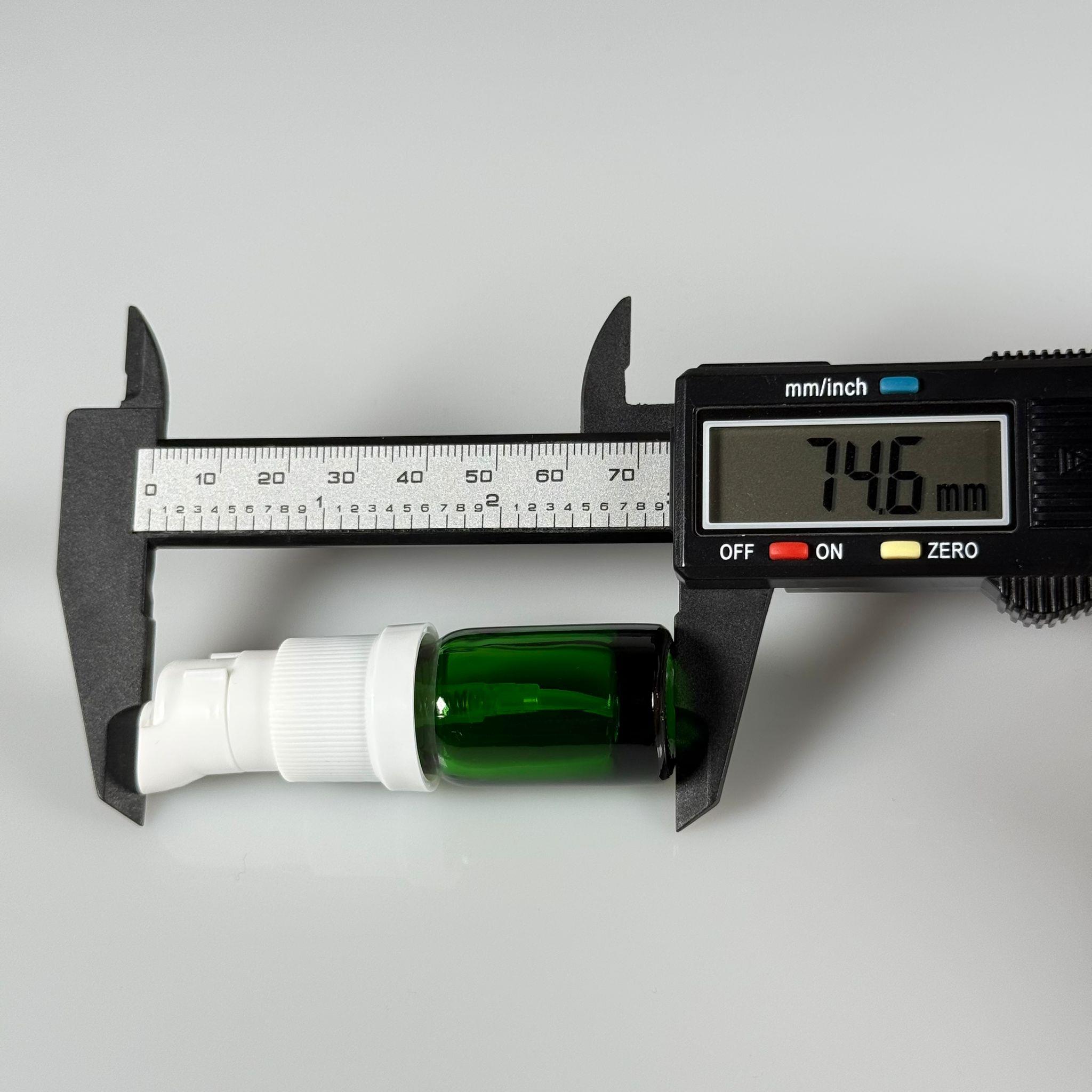 5 CC YEŞİL CAM ŞİŞE - SIZDIRMAZ ETEKLİ BEYAZ LOSYON POMPALI TAKIM - 5 ML LOSYON ŞİŞESİ - YAĞ, KREM GİBİ YOĞUN KIVAMLI SIVILAR İÇİN CAM AMBALAJ