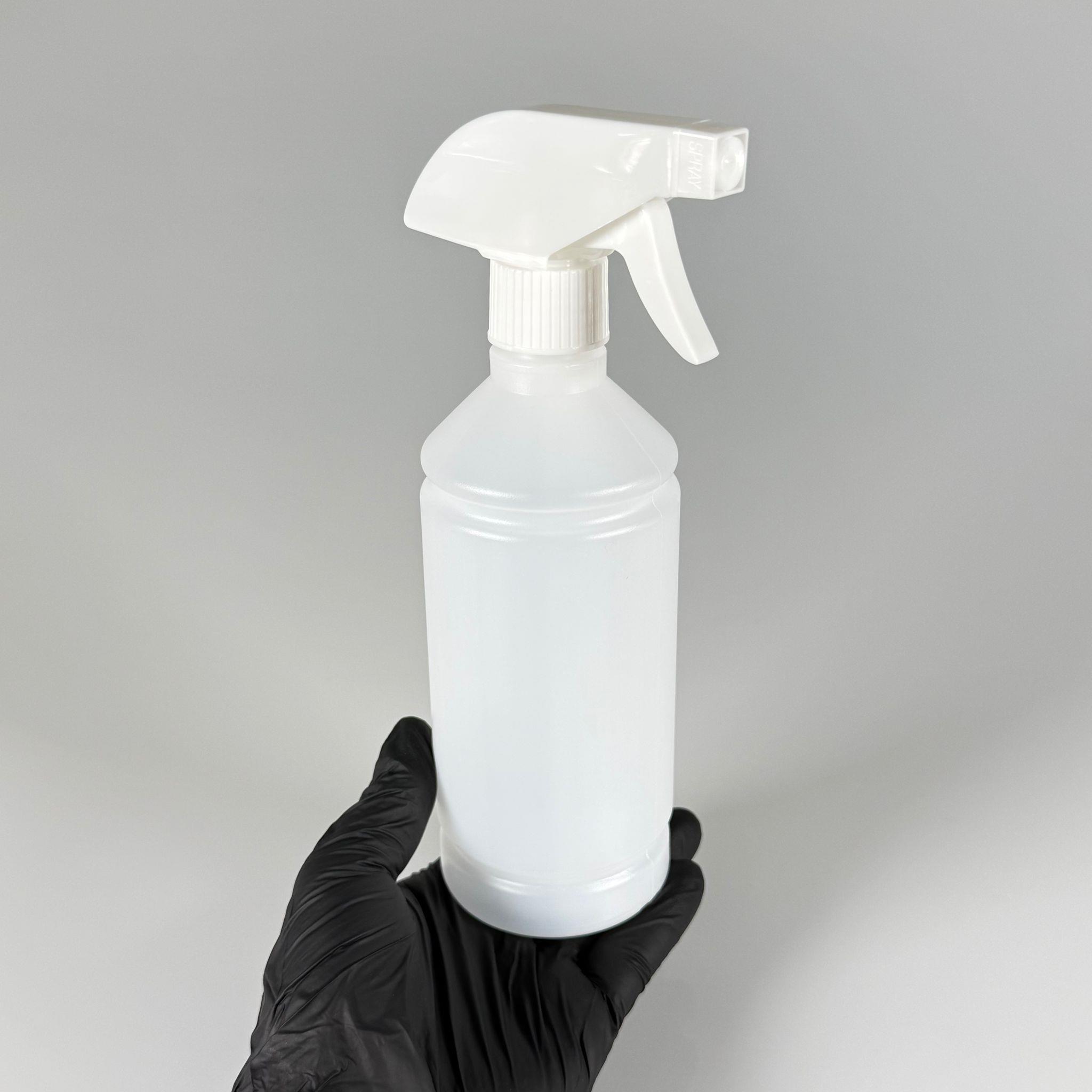 500 CC TİNER ŞİŞESİ - BEYAZ  TRİGER TETİK SPREYLİ - 500 ML KİMYASALA DAYANIKLI PLASTİK ŞİŞE - 0,5 LT POLİETİLEN ŞİŞE