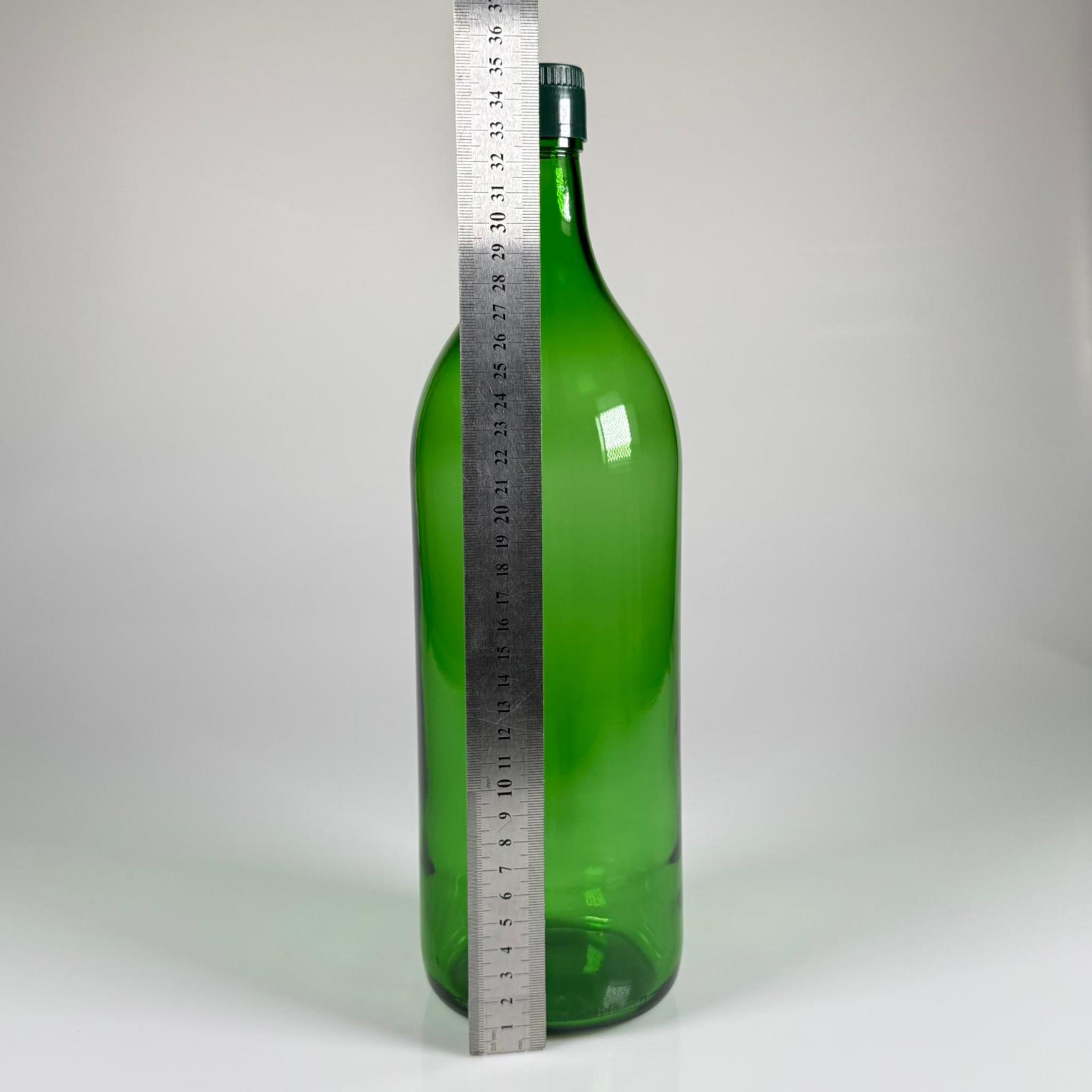 2000 CC CAM ŞİŞE YEŞİL - YEŞİL AKITICILI DROP STOP KAPAKLI - 2 LİTRE CAM ŞİŞE - 2 LT CAM ŞİŞE