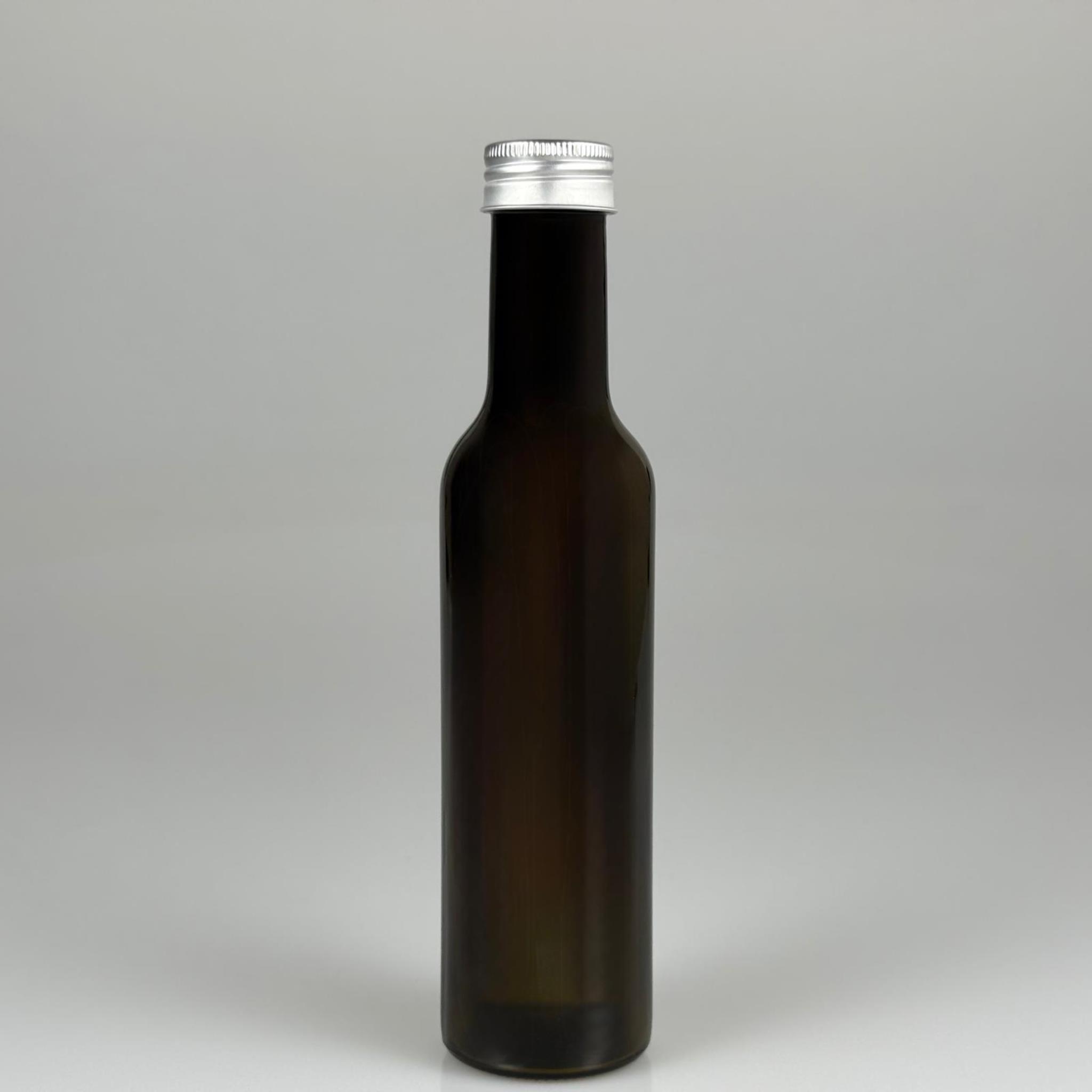 250 CC YEŞİL CESENA MODEL DORİCA CAM ŞİŞE - GÜMÜŞ METAL KAPAKLI - 250 ML CESENA ŞİŞE - YEŞİL