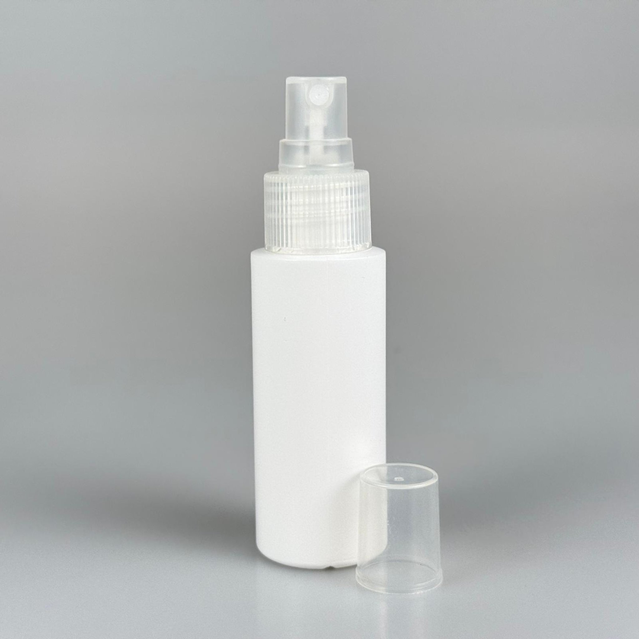50 CC SPREYLİ SERT POLİETİLEN PLASTİK ŞİŞE - BEYAZ - ŞEFFAF FISFISLI 50 ML ŞİŞE