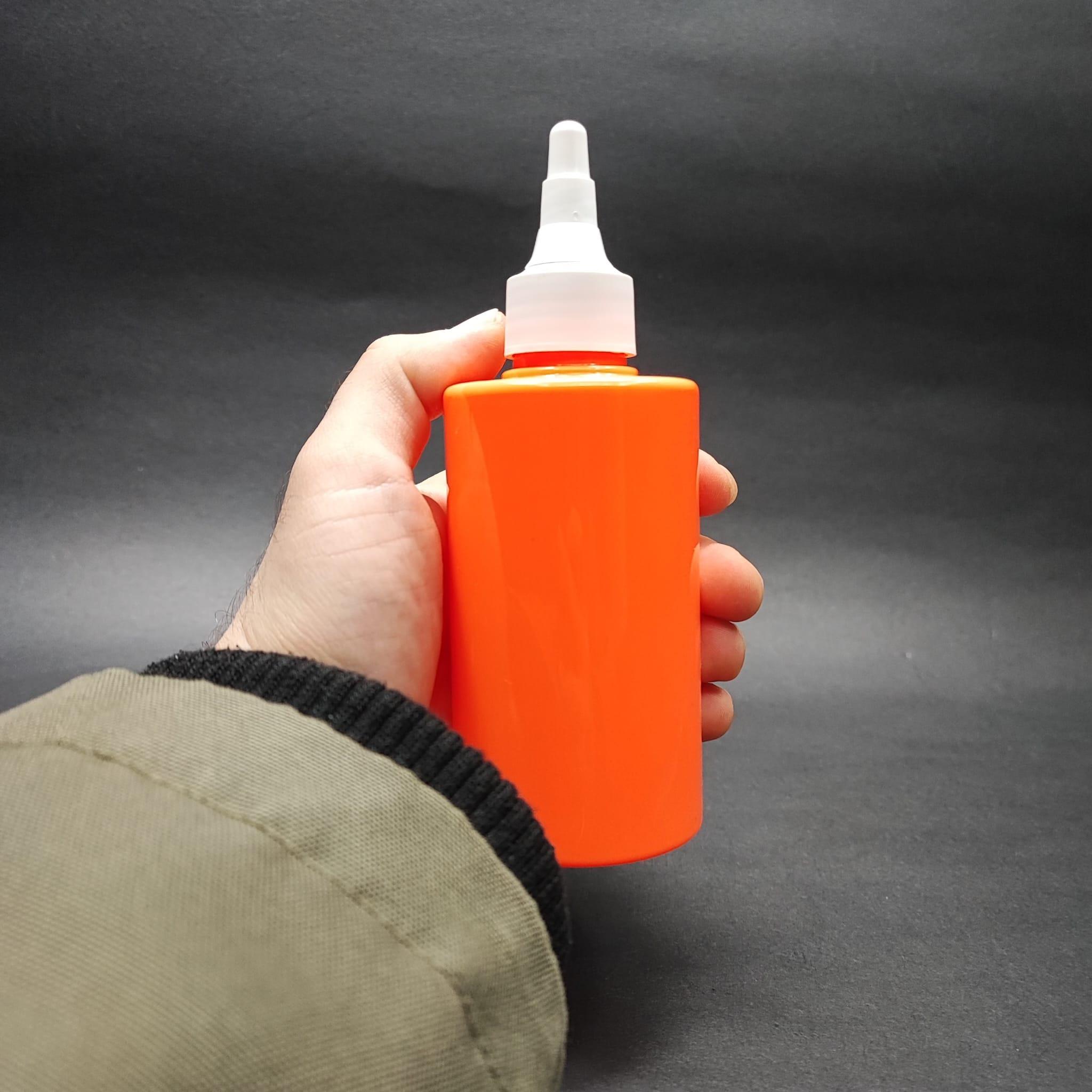 200 CC KÜT BOYUNLU SİLİNDİR PET ŞİŞE (24 GR) - AKITICI ASANSÖR BEYAZ KAPAKLI - 200 ML PLASTİK ŞİŞE - TURUNCU