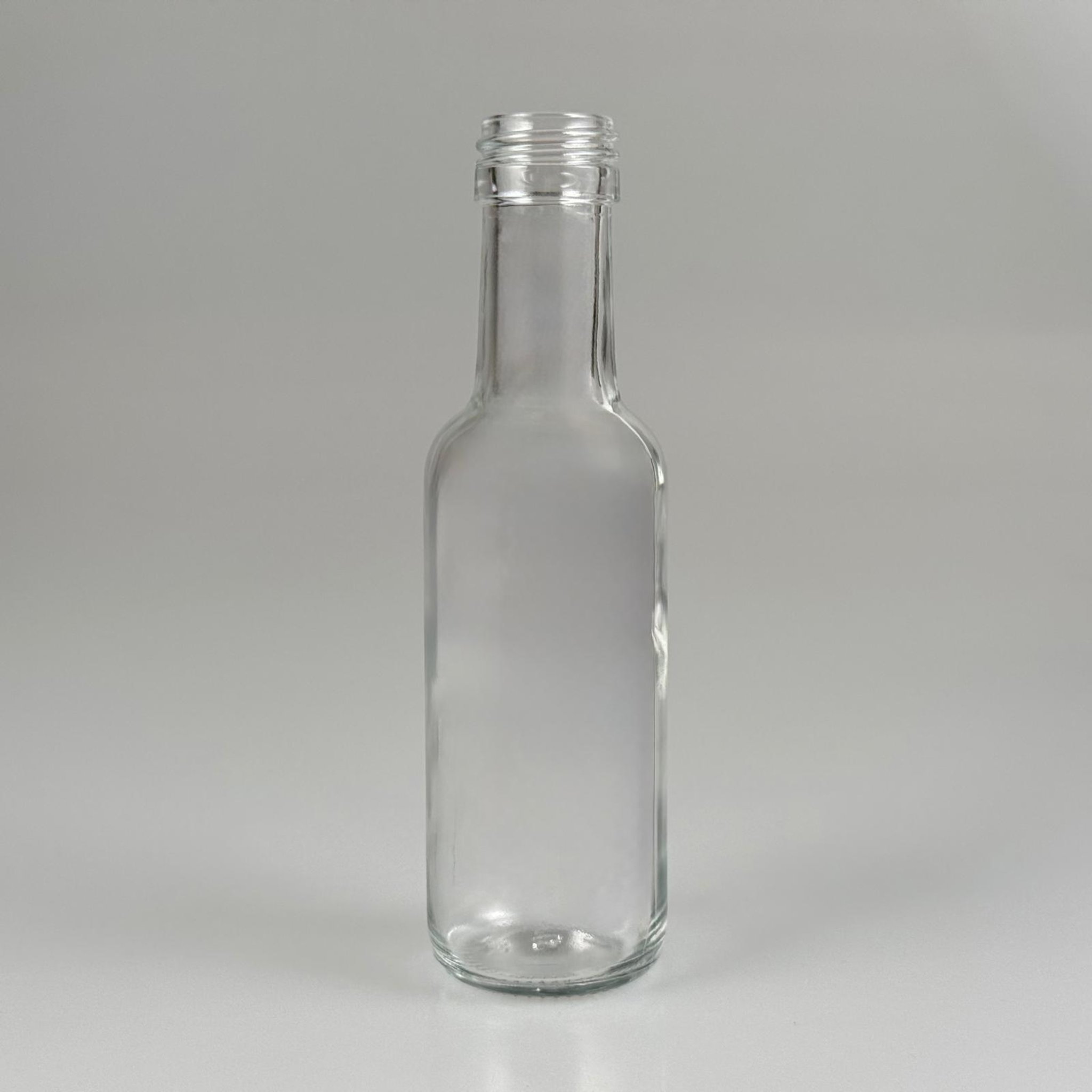 100 CC DORİKA CAM ŞİŞE - AĞIZ ÇAPI 25 MM - 100 ML ŞEFFAF CAM DORİKA ŞİŞE