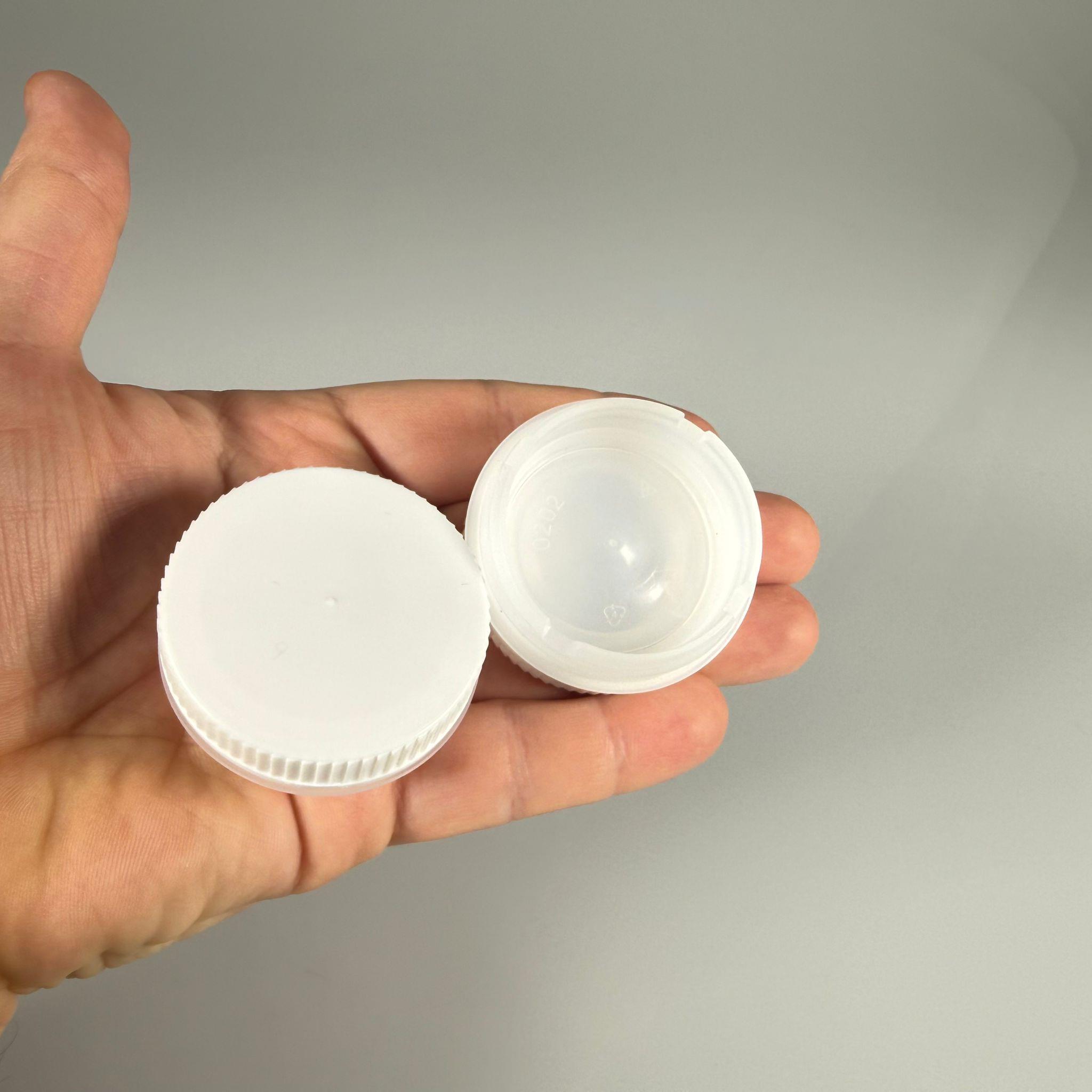 42 MM BEYAZ TENEKE KAPAK - (42 MM DELME ÇAPI OLAN TENEKELER İÇİN VİDALI TENEKE KAPAĞI) VUP / SK43 BERİCAP