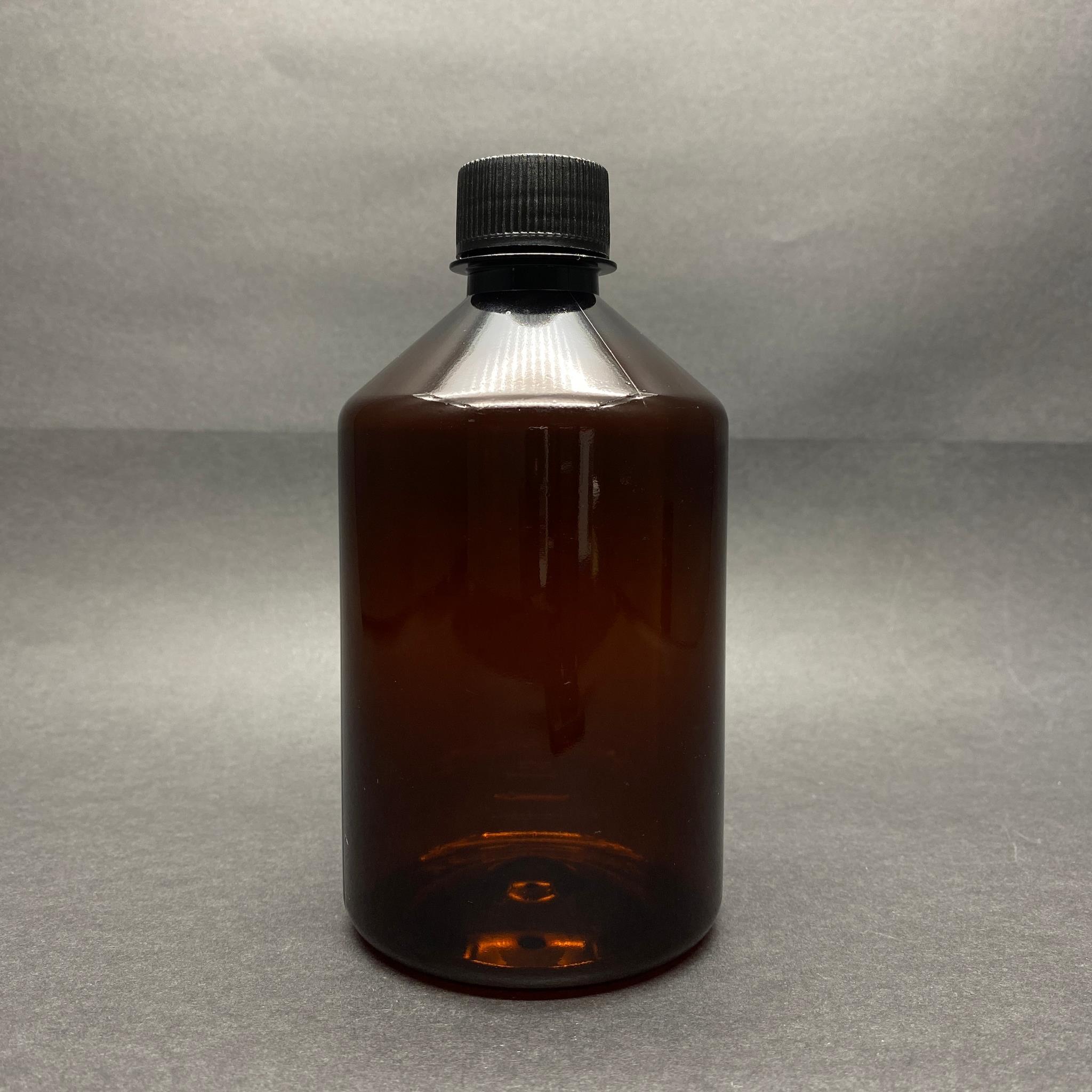 500 CC AMBER PLASTİK ŞİŞE - SİYAH PLASTİK KAPAKLI - 500 ML KAHVERENGİ BOŞ PLASTİK ŞİŞE