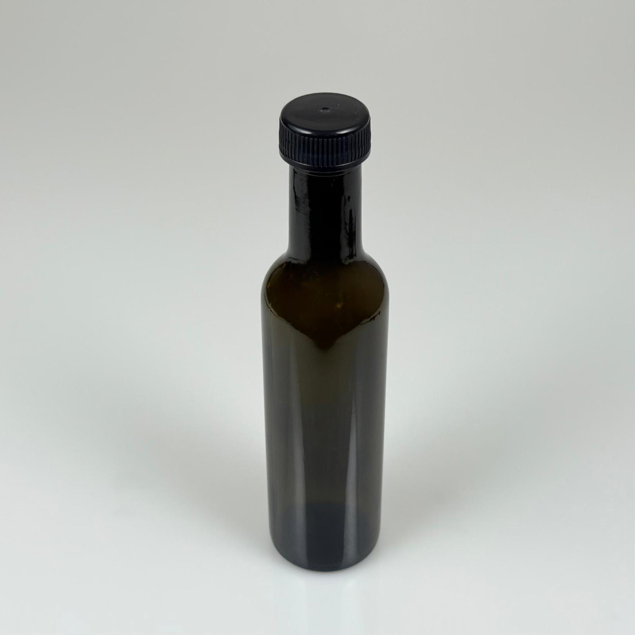 250 CC YEŞİL CESENA MODEL DORİCA CAM ŞİŞE - SİYAH CONTALI KAPAKLI - 250 ML CESENA ŞİŞE - YEŞİL