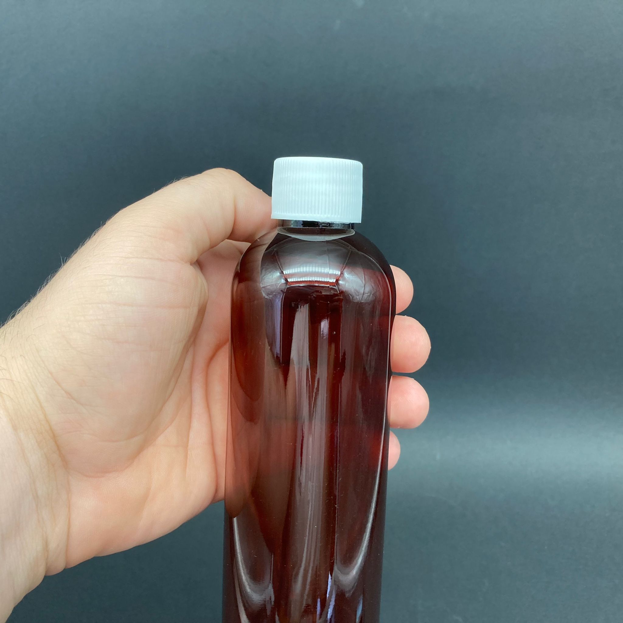 250 CC KAHVERENGİ PET ŞİŞE - BEYAZ KAPAKLI - 250 ML KAPAKLI PLASTİK ŞİŞE