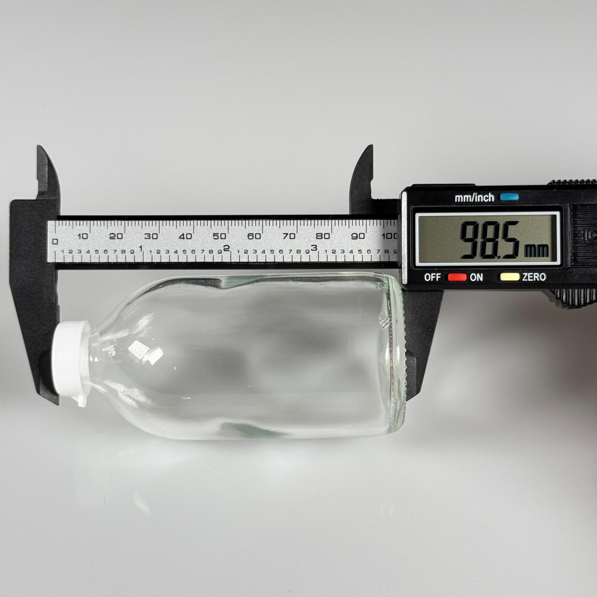 ŞİŞECAM 742610FL ECZA SERUM ŞİŞESİ - 100 ML ŞEFFAF PENİSİLİN FLAKON ŞİŞESİ + BEYAZ PLASTİK SIZDIRMAZ KAPAK