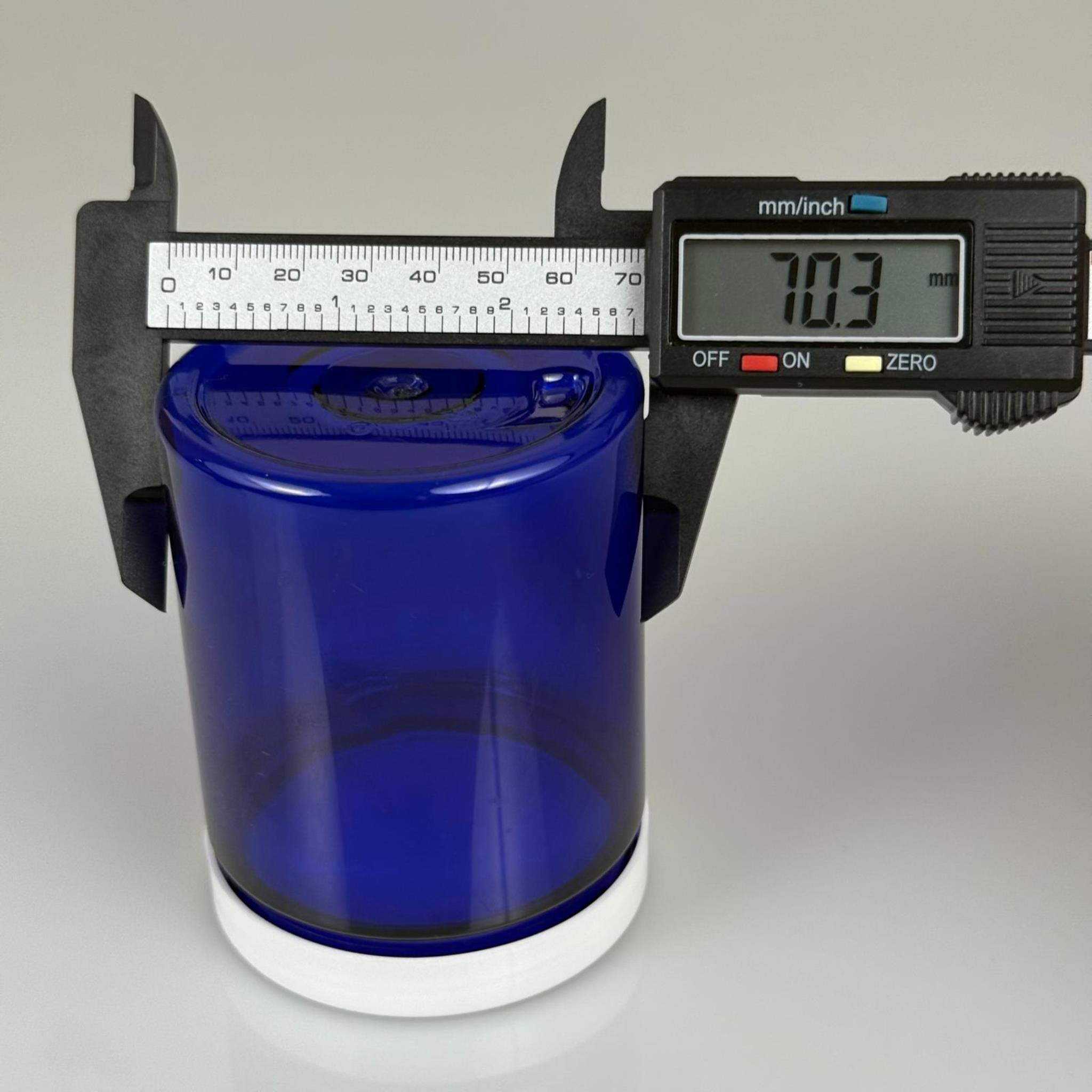 300 ML SERT PET KAVANOZ + BEYAZ PLASTİK KAPAK + İÇ TIPA - 300 CC KALIN MAVİ PLASTİK KAVANOZ BEYAZ PLASTİK KAPAKLI İÇ TIPALI TAKIM - KREM KAVANOZLARI