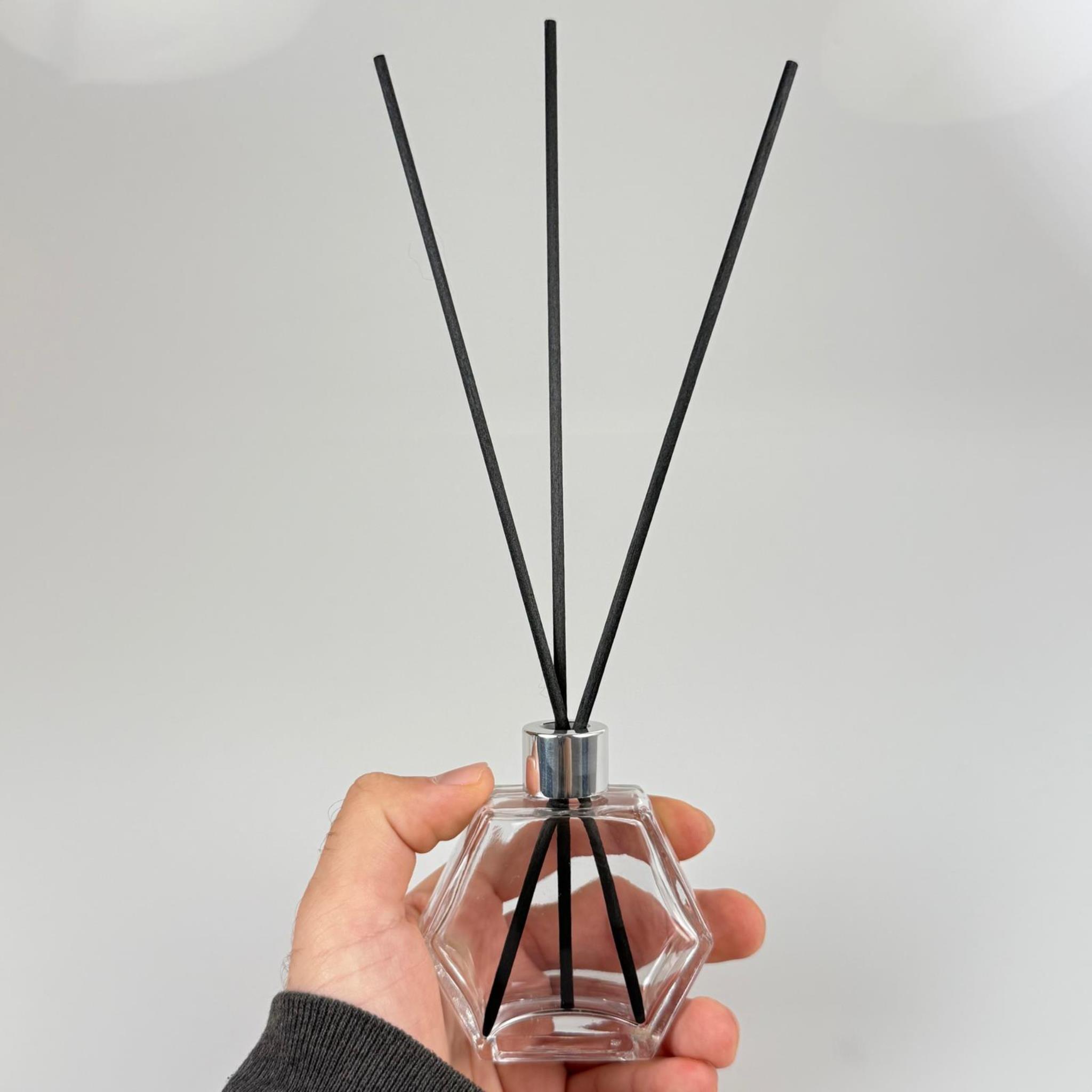 ALTIGEN MODEL CAM BAMBU ODA KOKUSU ŞİŞESİ + METAL GÜMÜŞ KAPAK + TIPA + 3 ADET FİBER BAMBU ÇUBUK - 50 ML SET TAKIM - HEDİYELİK PROMOSYON DİFFUSER ŞİŞELERİ