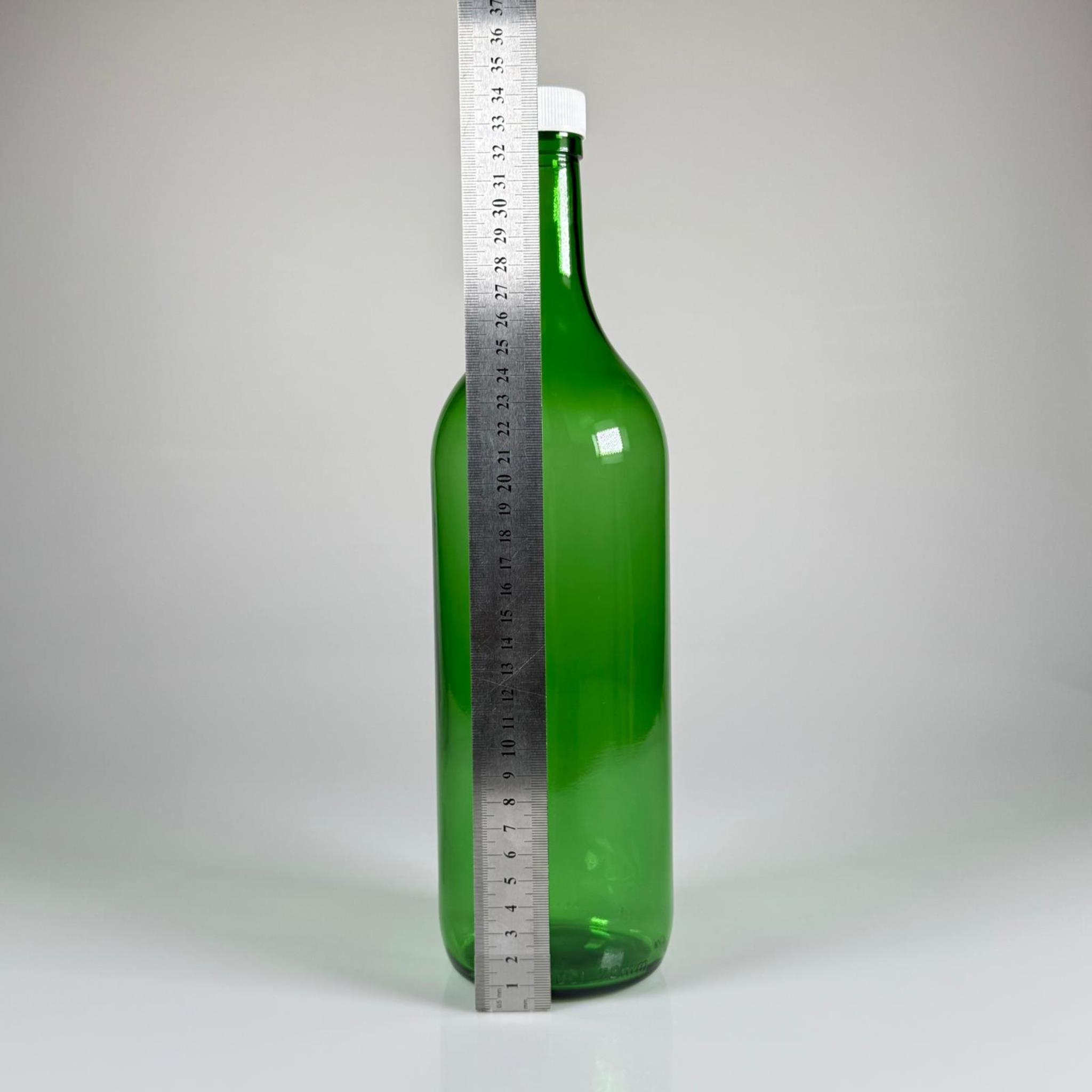 1500 CC YEŞİL CAM ŞİŞE - BEYAZ KAPAKLI - 1500 ML CAM ŞİŞE - 1,5 LİTRE CAM ŞİŞE