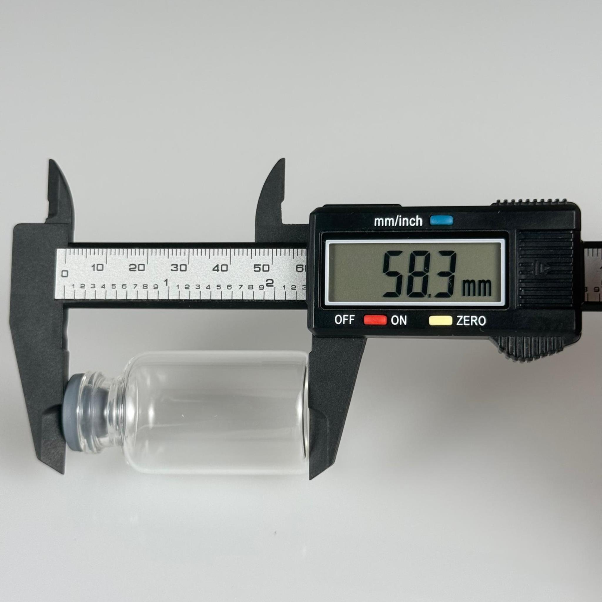 30x55 MM İNCE BOROSİLİKAT FLAKON CAM ŞİŞE 25 ML + BUTİL KAUÇUK TIPA 20 MM - ŞEFFAF CAM İLAÇ, ECZA, PENİSİLİN, MEDİKAL, LABORATUVAR, FARMASÖTİK ŞİŞELERİ
