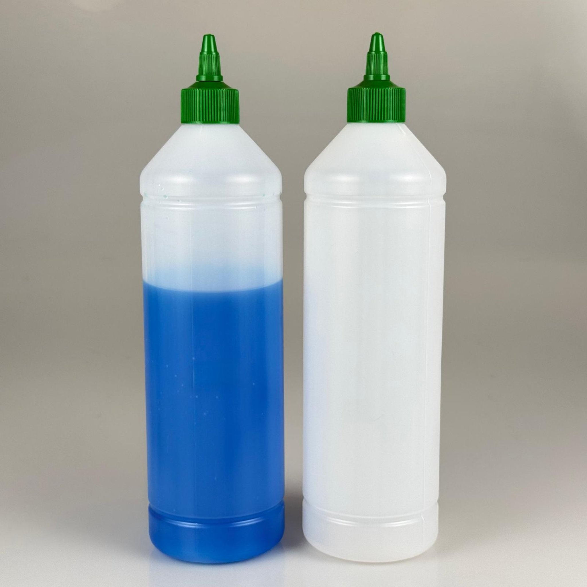 ZEYTİNYAĞI, SOS, ACI SOS, SİRKE, SRIRACHA VB BOŞ ŞİŞELERİ - YEŞİL SİVRİ TWİST AKITICI KAPAK + 1000 ML NATÜREL POLİETİLEN UZUN PLASTİK ŞİŞE TAKIM