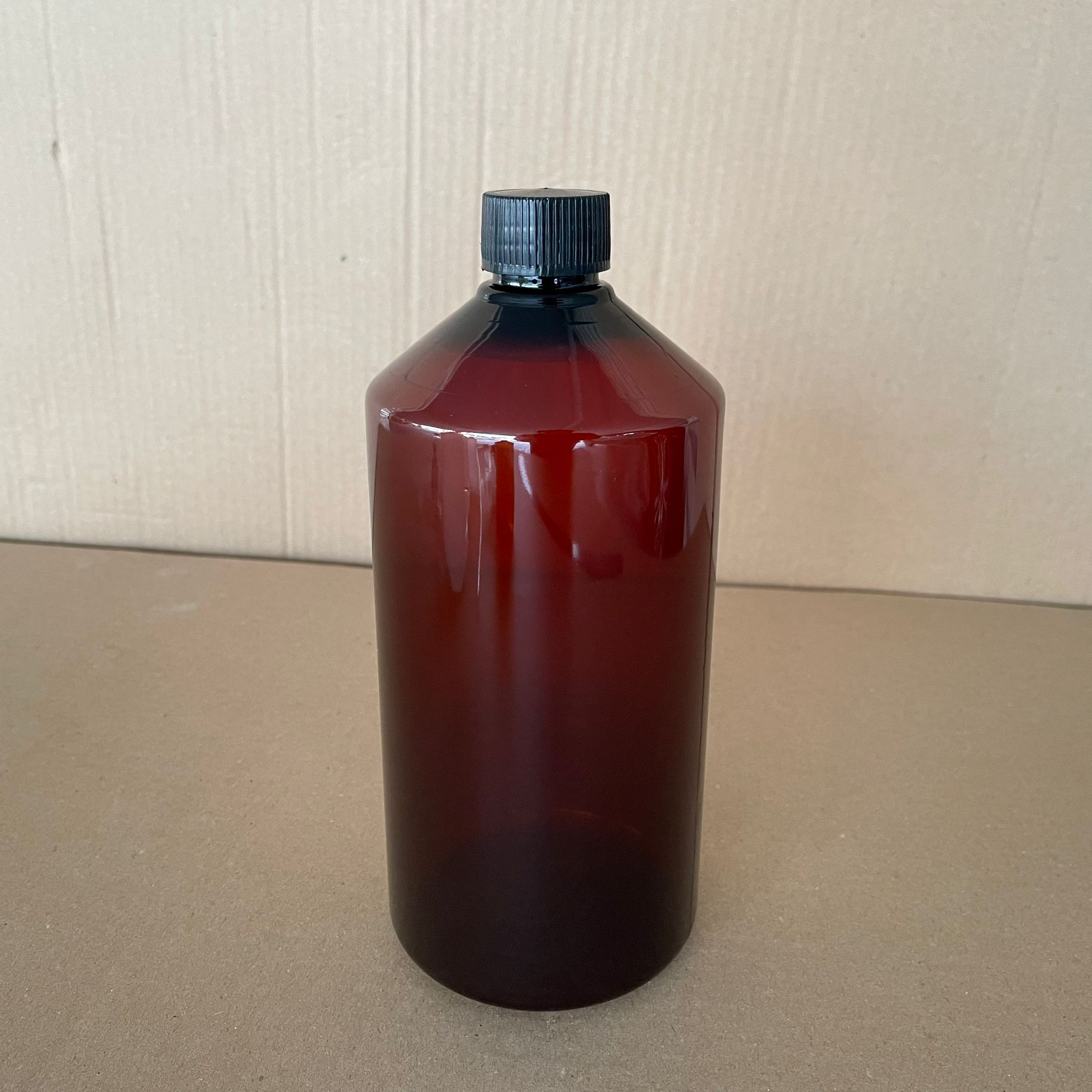 1000 CC KALIN AMBER PET ŞİŞE (45 GR) - SİYAH CONTALI KAPAKLI + KOLONYA TIPALI - 1000 ML KAHVERENGİ PLASTİK ŞİŞE - 1 LT AMBER PET ŞİŞE