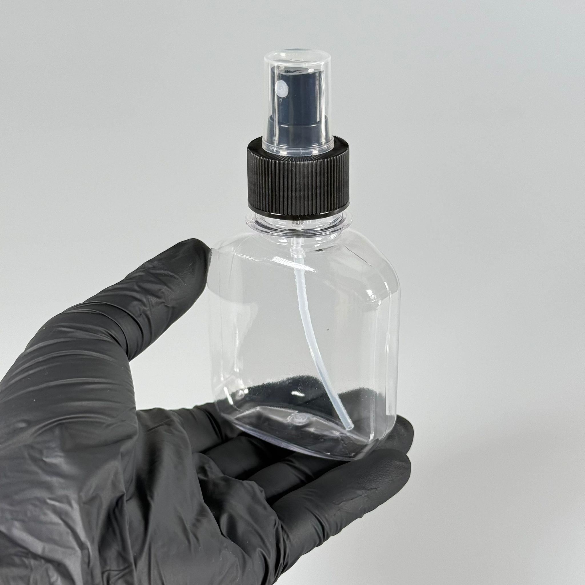 sprey şişe plastik -  100 ml plastik pet şişe + siyah sprey set