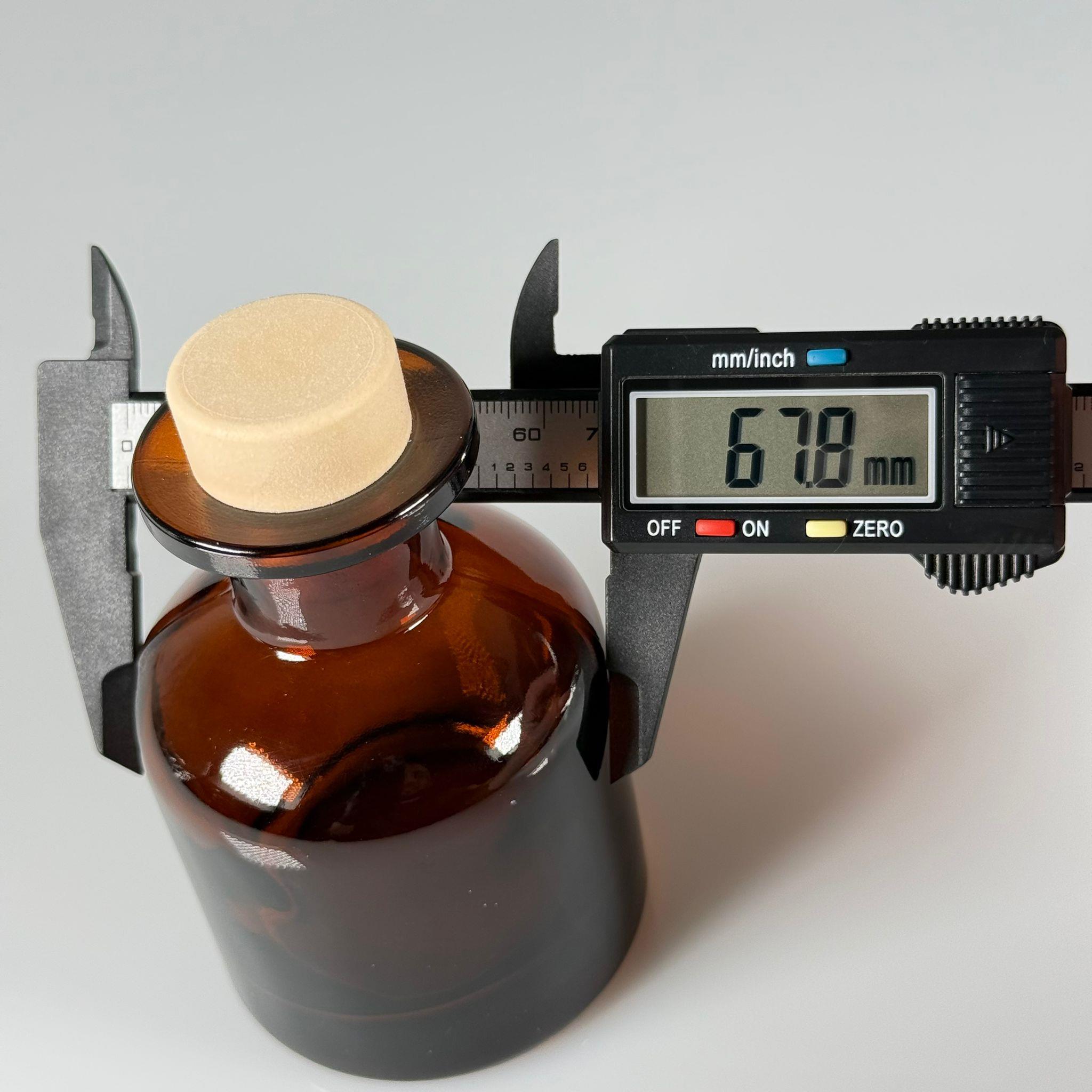 150 CC AMBER LÜX SİLİNDİR CAM ŞİŞE + AHŞAP GÖRÜNÜMLÜ SENTETİK MANTAR TIPA - 150 ML TIPALI CAM ŞİŞE