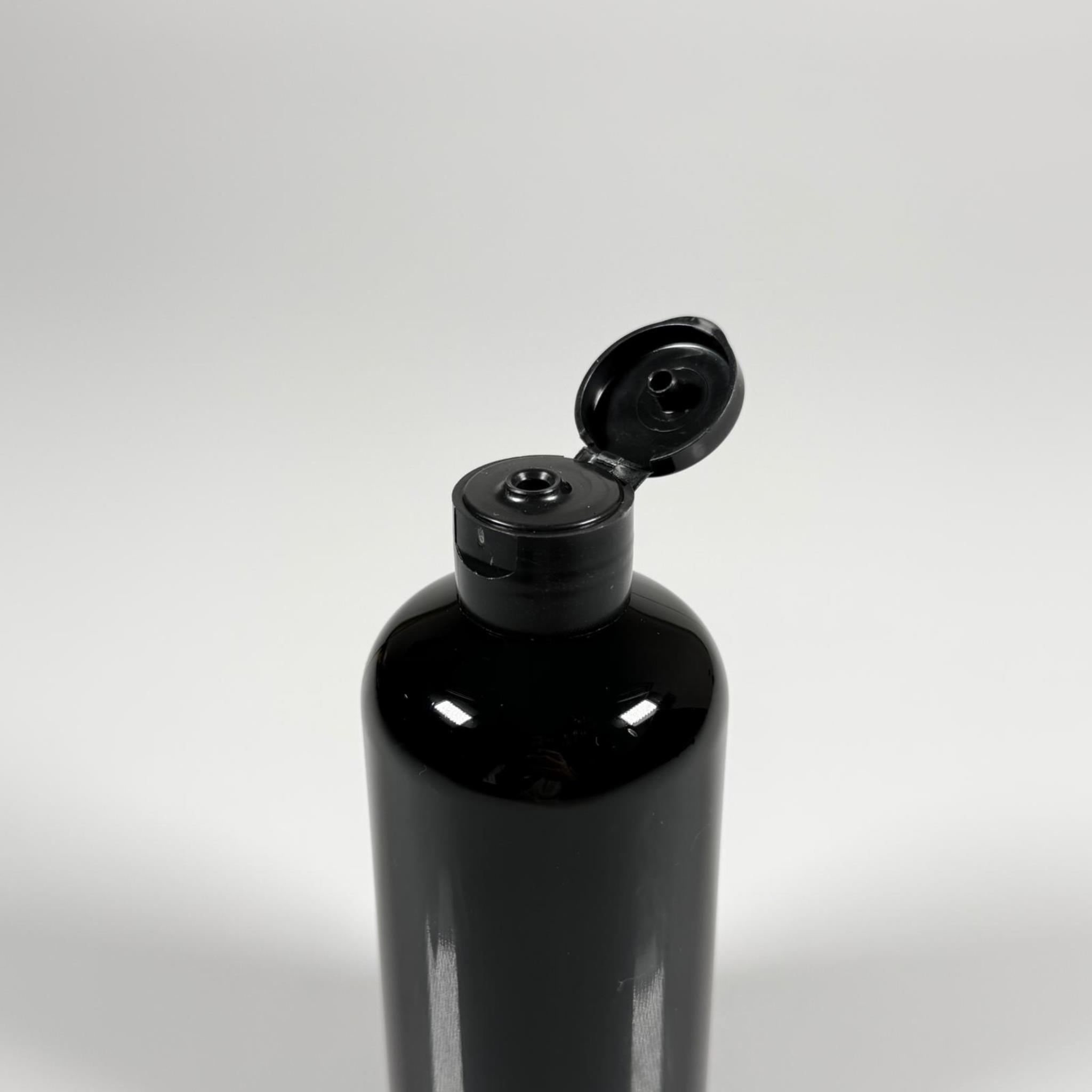 250 CC SİYAH PLASTİK ŞİŞE ZEYNEP MODEL - SİYAH FLİPTOP AKITICILI KAPAKLI - 250 ML TOMBUL PET ŞİŞE