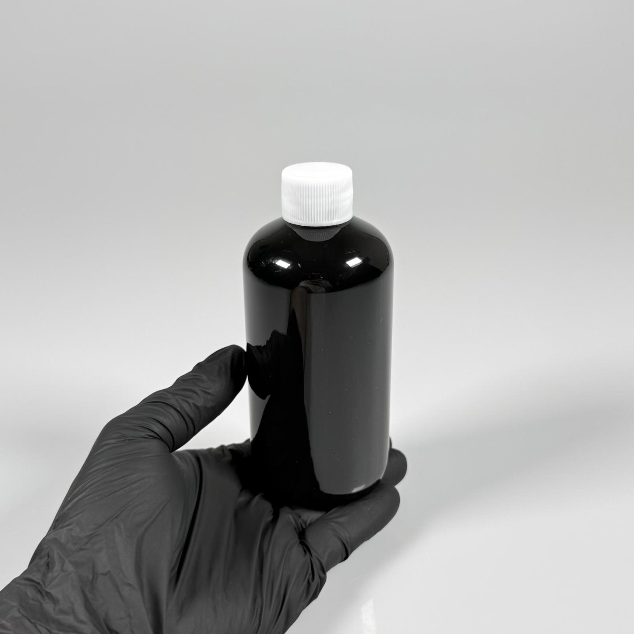 250 CC SİYAH PLASTİK ŞİŞE ZEYNEP MODEL - CONTALI BEYAZ KAPAKLI - 250 ML TOMBUL PET ŞİŞE