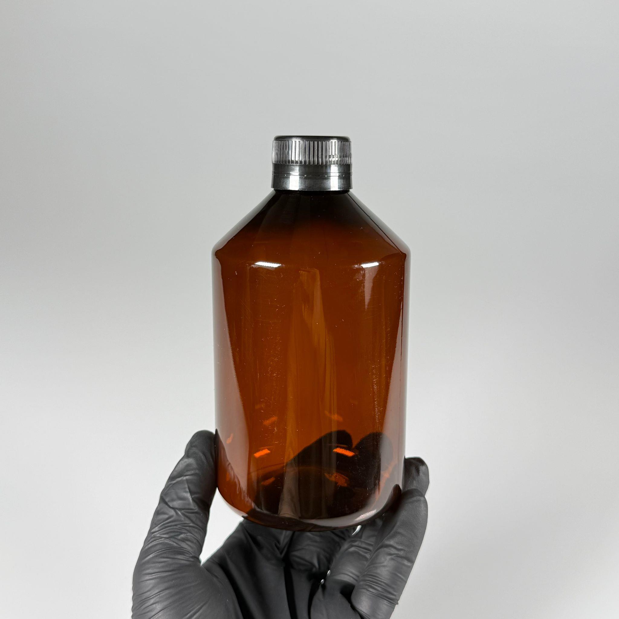 500 CC AMBER SERT PLASTİK ŞİŞE - SİYAH KİLİTLİ KAPAKLI  - 500 ML KAHVERENGİ PET ŞİŞE