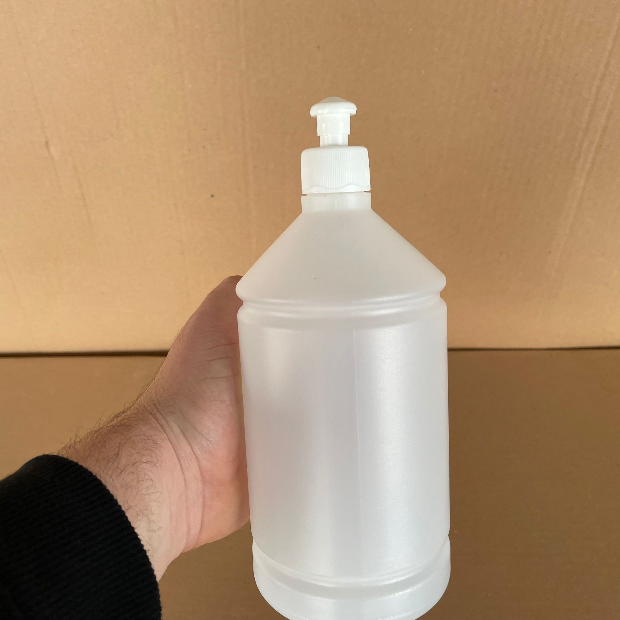 1000 CC TİNER ŞİŞESİ - BEYAZ PUSH PULL KAPAKLI - 1000 ML KİMYASALA DAYANIKLI PLASTİK ŞİŞE - 1 LT POLİETİLEN ŞİŞE