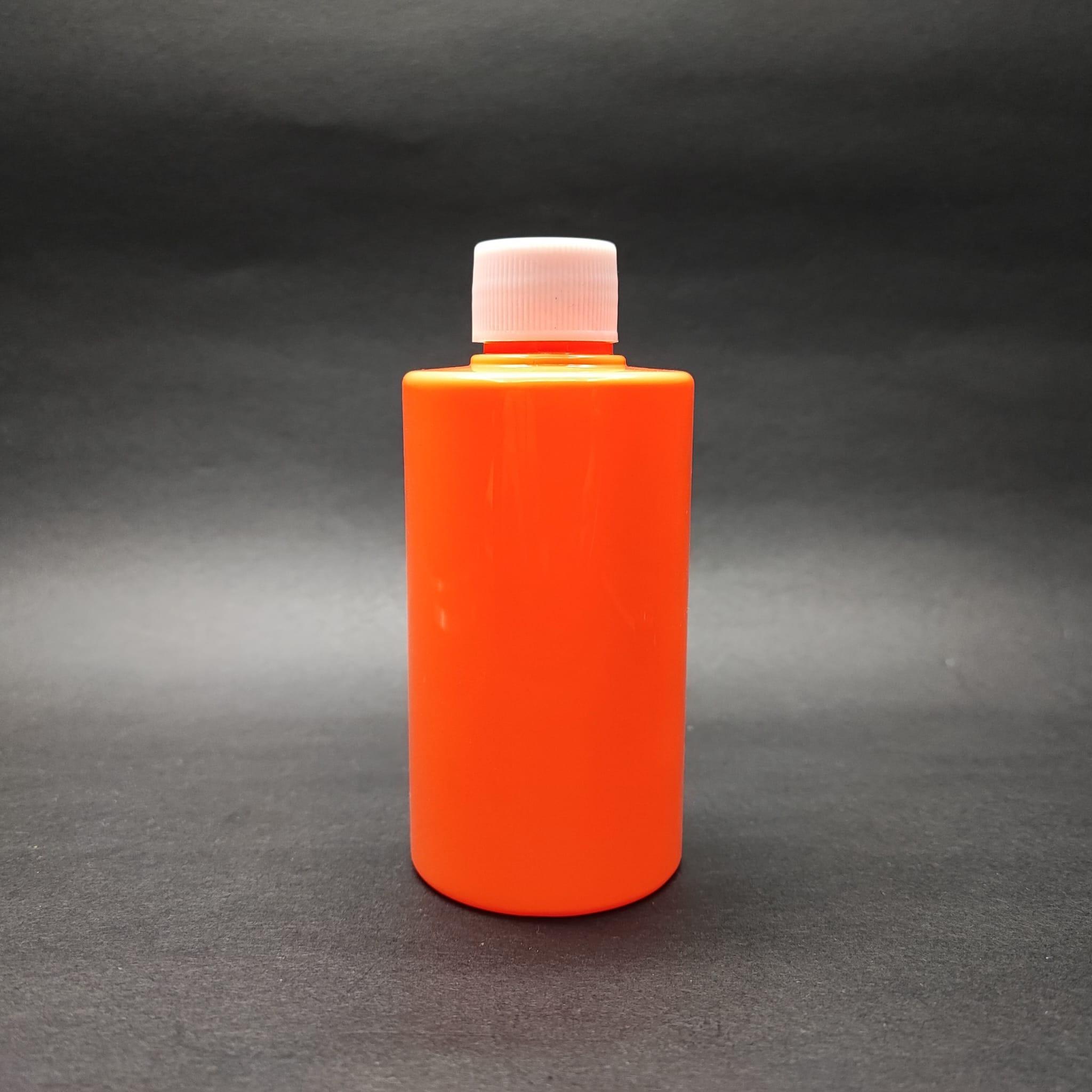 200 CC KÜT BOYUNLU SİLİNDİR PET ŞİŞE (24 GR) - CONTALI BEYAZ KAPAKLI - 200 ML PLASTİK ŞİŞE - TURUNCU