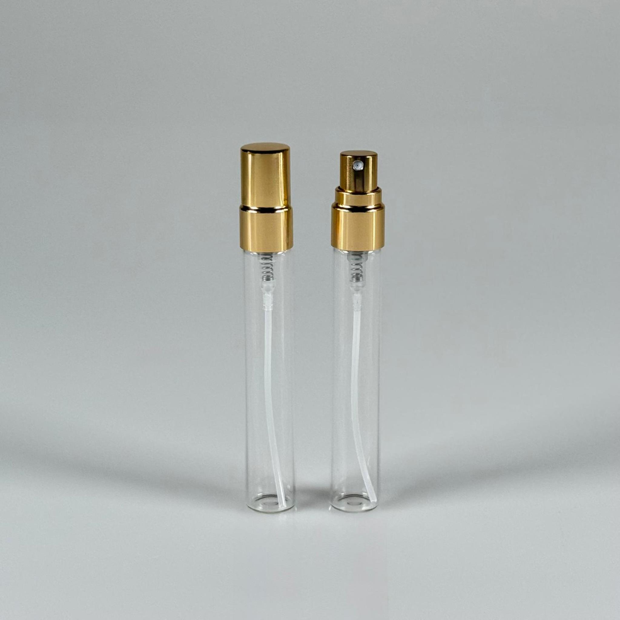 8 CC CAM KALEM PARFÜM ŞİŞESİ GOLD METAL SPREYLİ KAPAKLI TAKIM - 8 ML CAM TÜP PARFÜM ŞİŞESİ - VİDALI SPREY VALF TEKRAR DOLDURULABİLİR