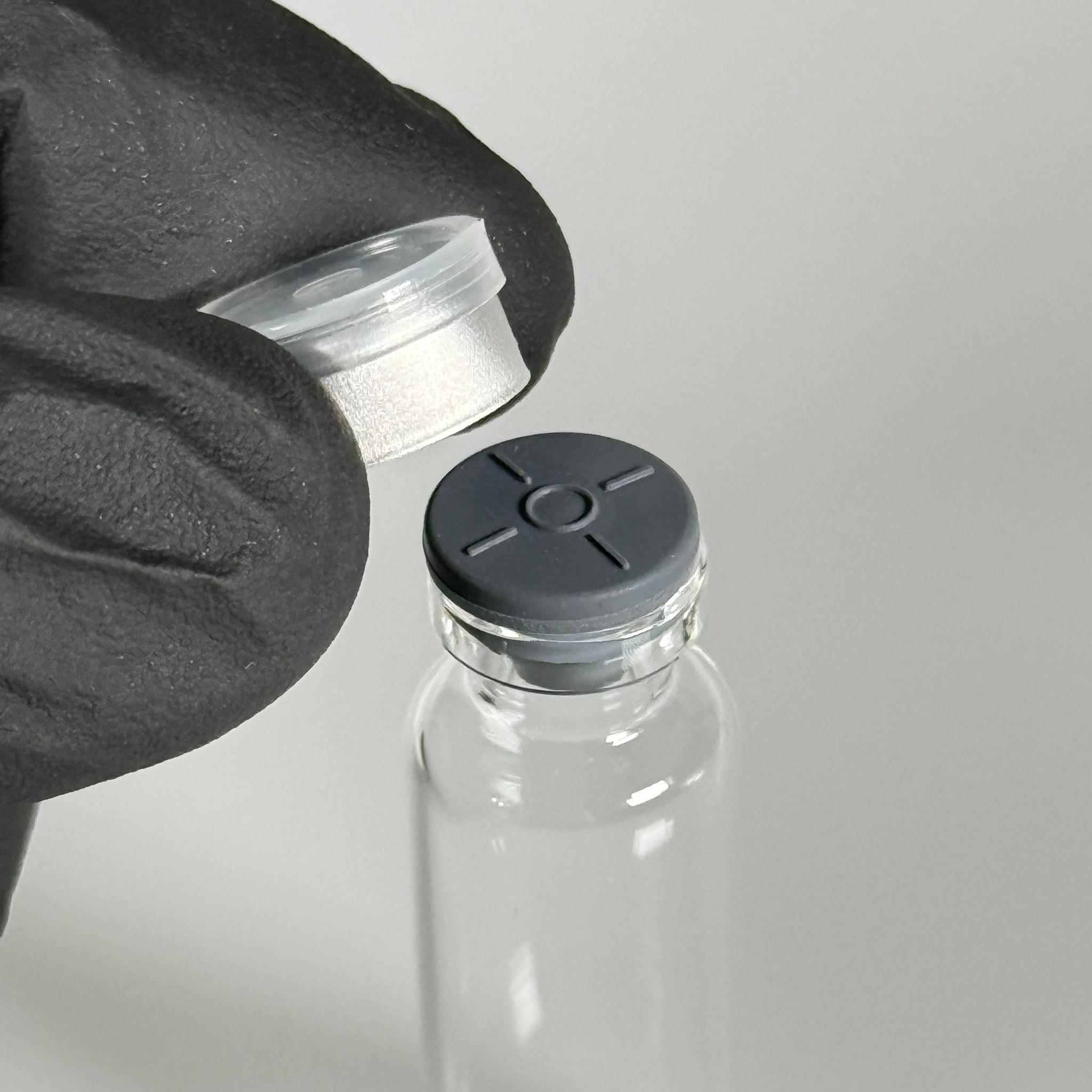 4 ML vial flakon şişe - 13 ağız 4 cc şeffaf cam ilaç şişesi + kauçuk butil enjektör tıpası + gümüş alüminyum kapaklı takım