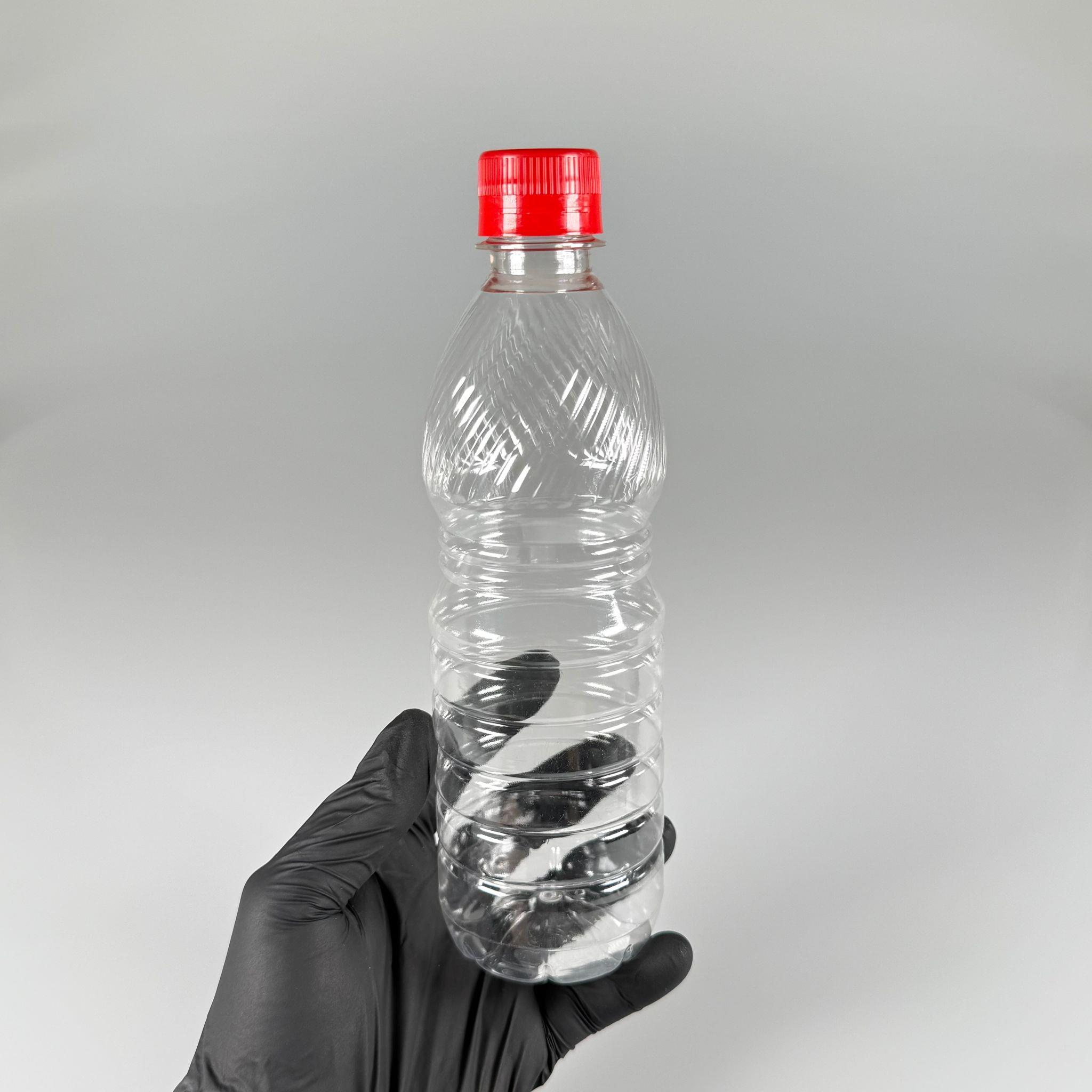 0,5 LT KİLİTLİ KAPAKLI PET ŞİŞE - KIRMIZI KAPAKLI 500 CC BOŞ PET ŞİŞE