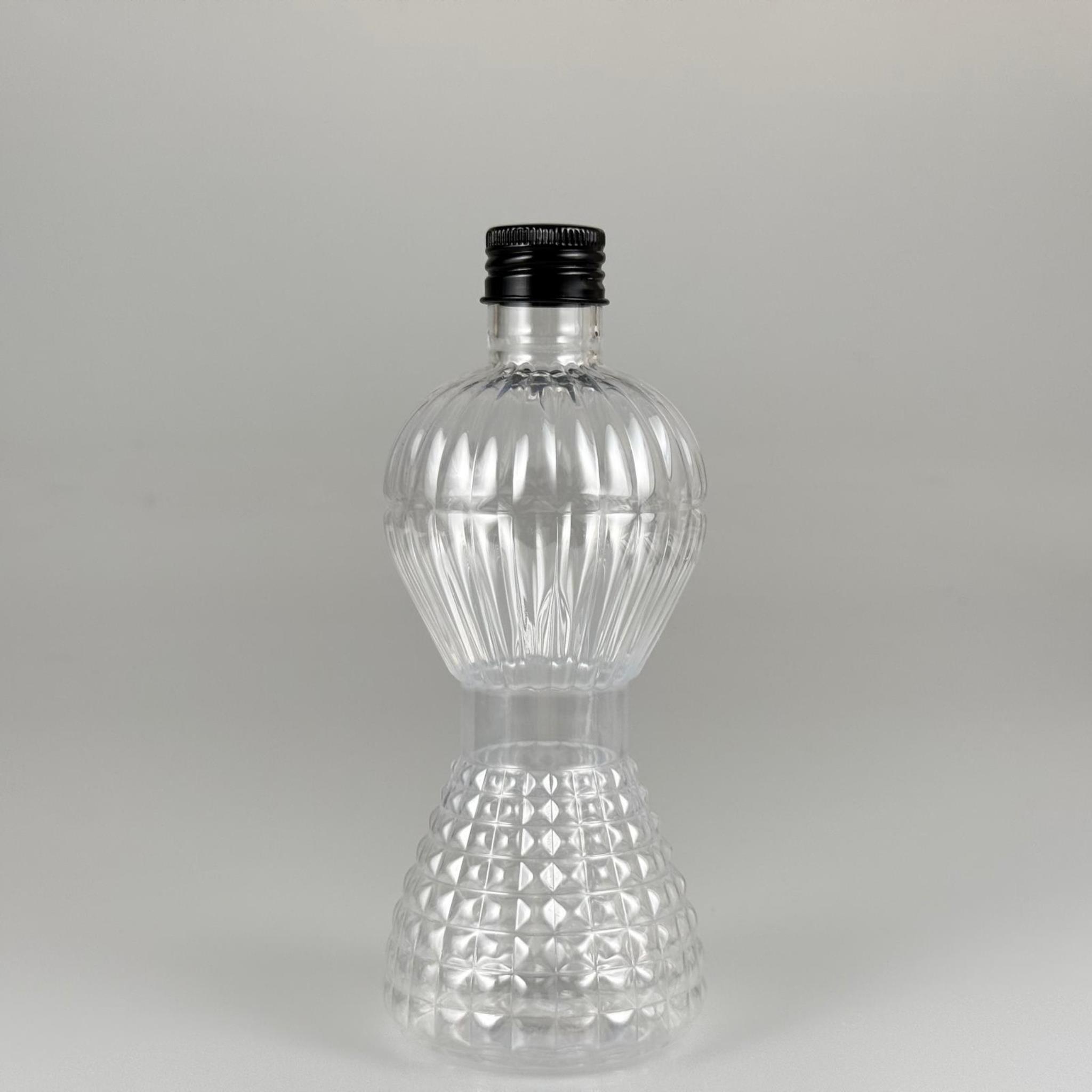 300 CC PIRLANTA ŞİŞE (CAMPET) 24 AĞIZ + KÖPÜK CONTALI SİYAH METAL ALÜMİNYUM KAPAK - 300 ML CAMPET PIRLANTA ŞİŞE