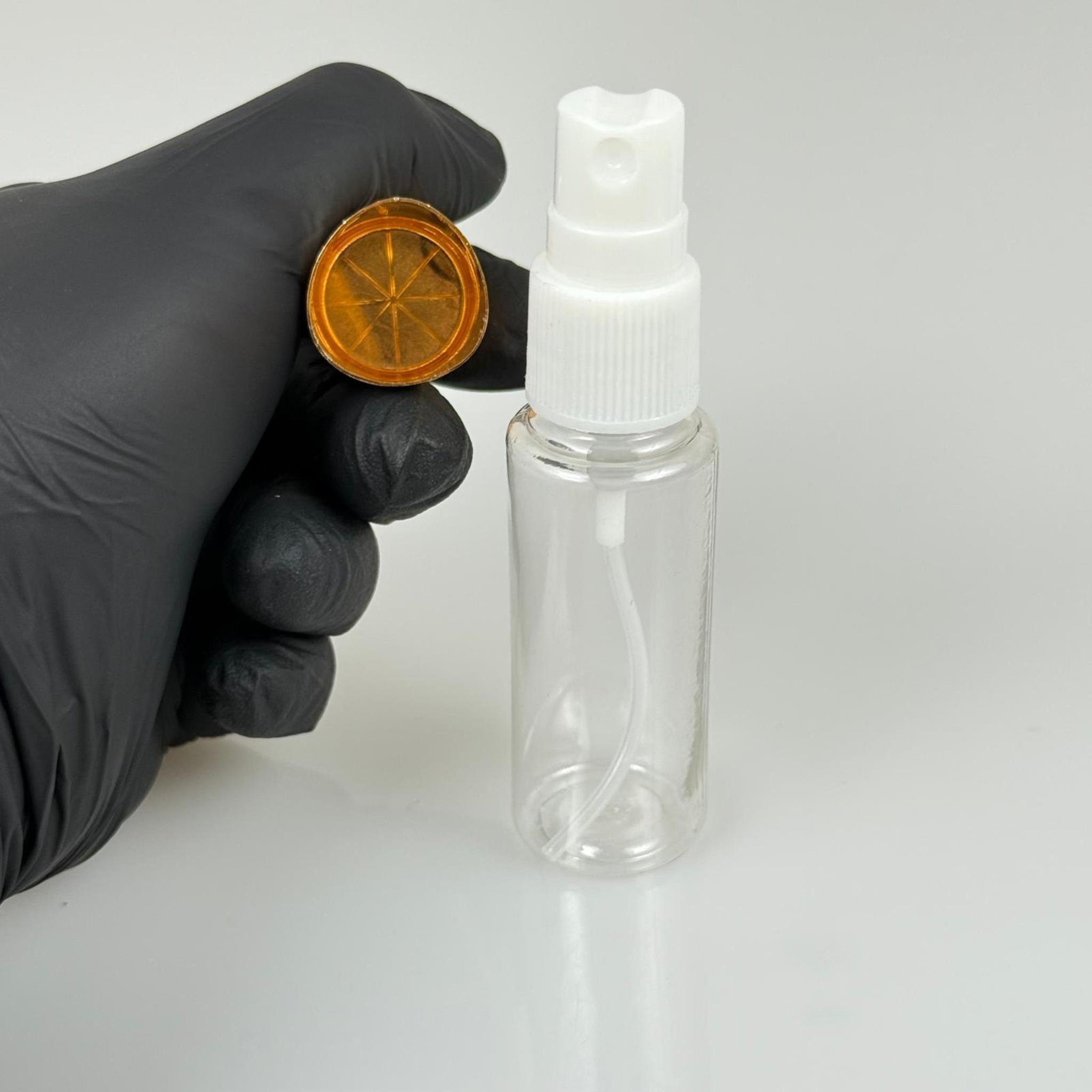 30 ML PET KOLONYA, PARFÜM VB ŞİŞELERİ - METAL ALÜMİNYUM GOLD KAPAK + VİDALI SPREY + 30 CC SHOT ŞİŞE SET TAKIM