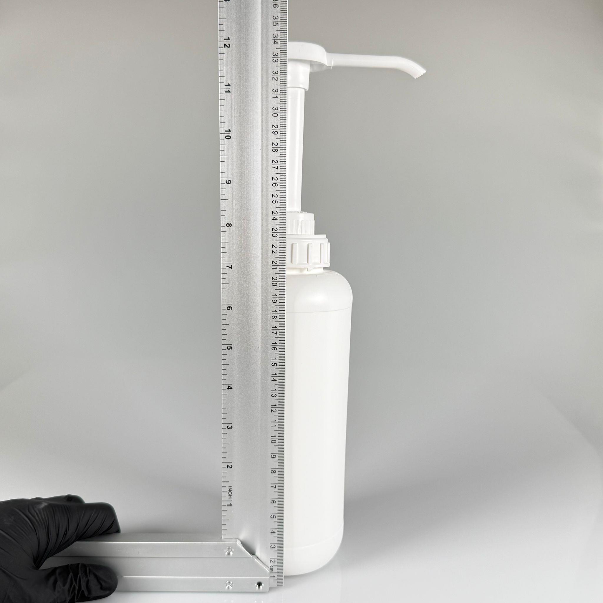 SOS, KETÇAP, ŞURUP, KİMYASAL, JEL VB İÇİN BOŞ DOZAJLI POMPALI POLİETİLEN PLASTİK ŞİŞE - 1000 CC BEYAZ