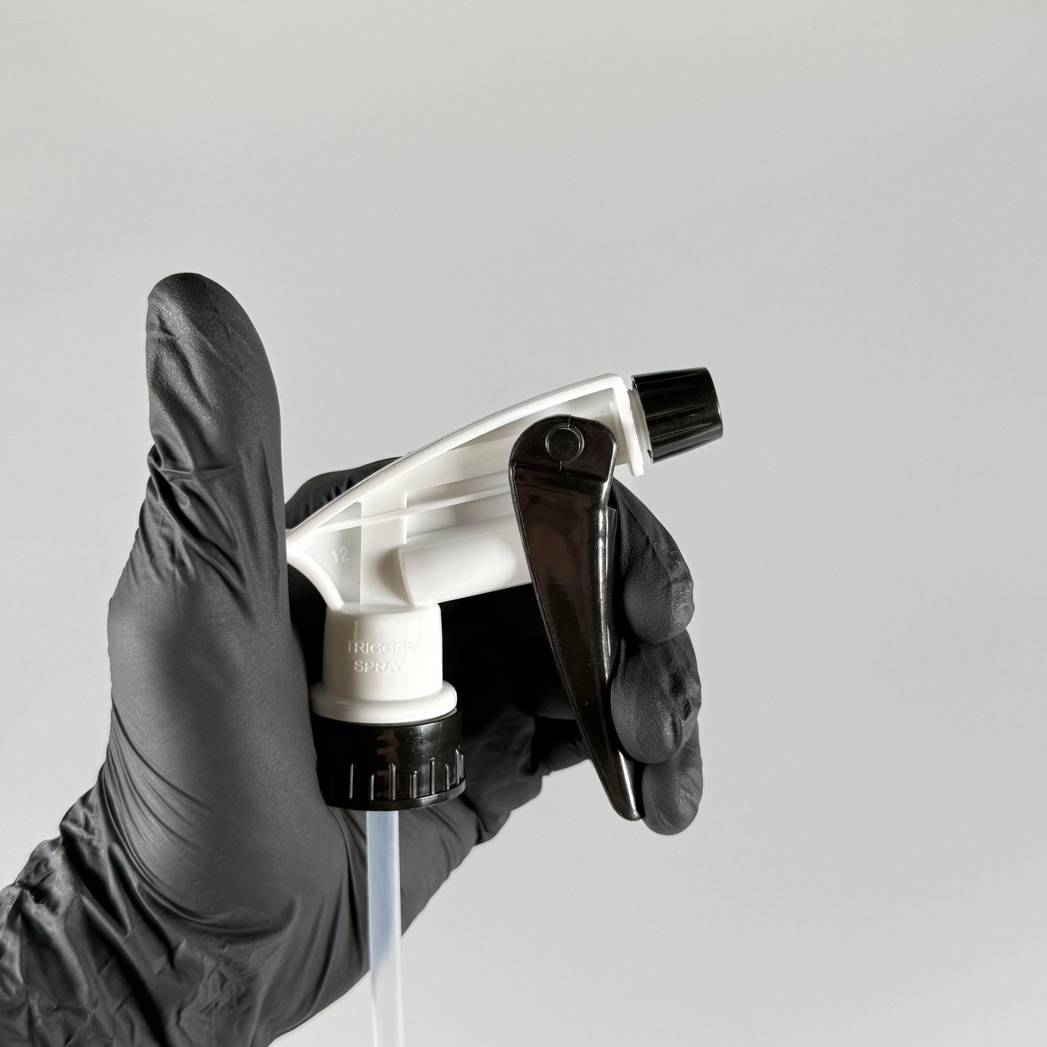 28 MM SPREY BÜYÜK DOZAJLI SPREY - SİYAH BEYAZ - 28 MM KİMYASALA DAYANIKLI TRİGER SPREY, OTO TEMİZLİK VB İÇİN FISFIS