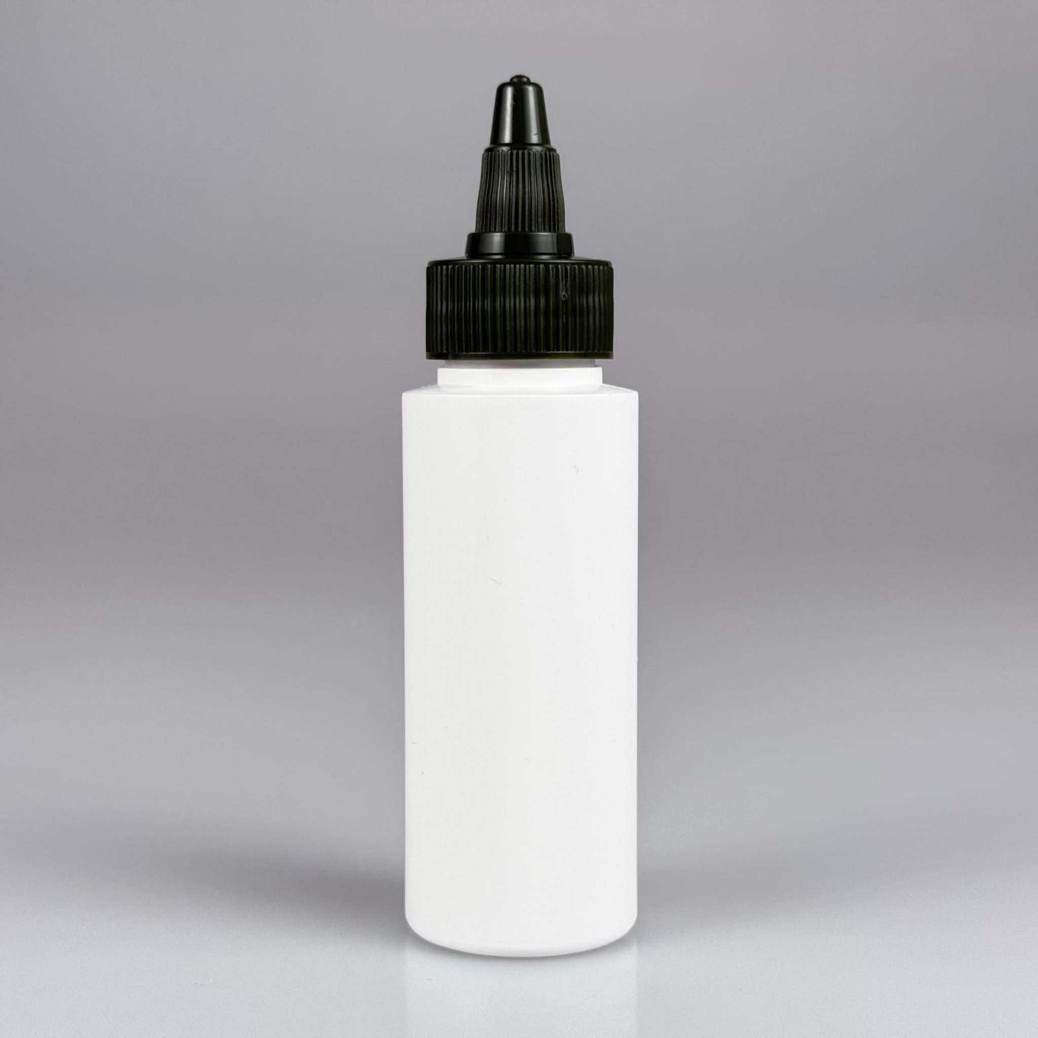 YAĞ, SOS, ACI SOS, SİRKE, SRIRACHA, MÜREKKEP, TUTKAL AKITICI VB BOŞ ŞİŞELERİ - YEŞİL SİVRİ TWİST ASANSÖR AKITICI KAPAK + 50 ML BEYAZ POLİETİLEN PLASTİK ŞİŞE TAKIM