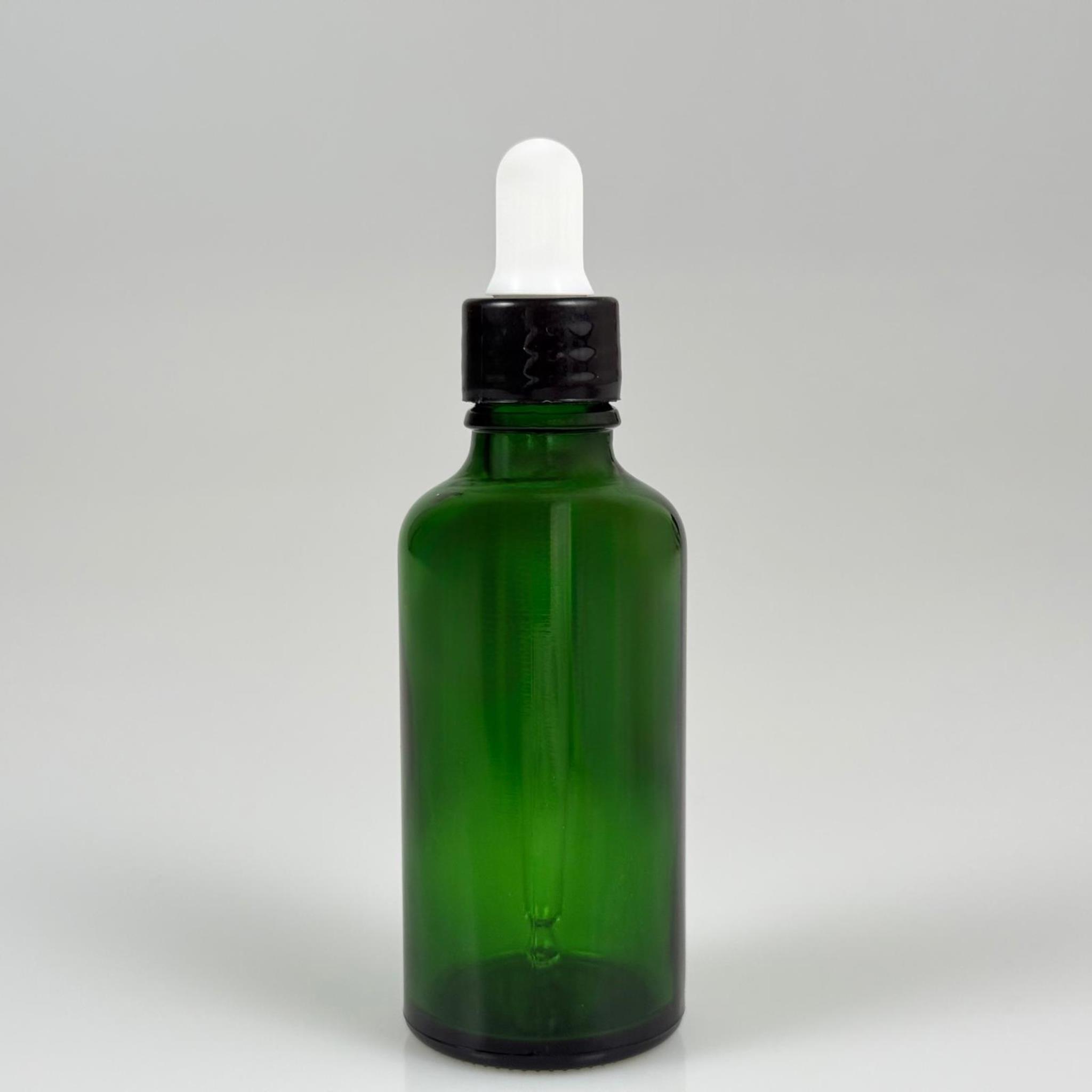 50 CC YEŞİL CAM DAMLALIKLI ŞİŞE - BEYAZ EMZİK + SİYAH  DÜZ KAPAK + CAM PİPET TAKIM - 50 ML YEŞİL DAMLALIKLI ŞİŞE SETİ