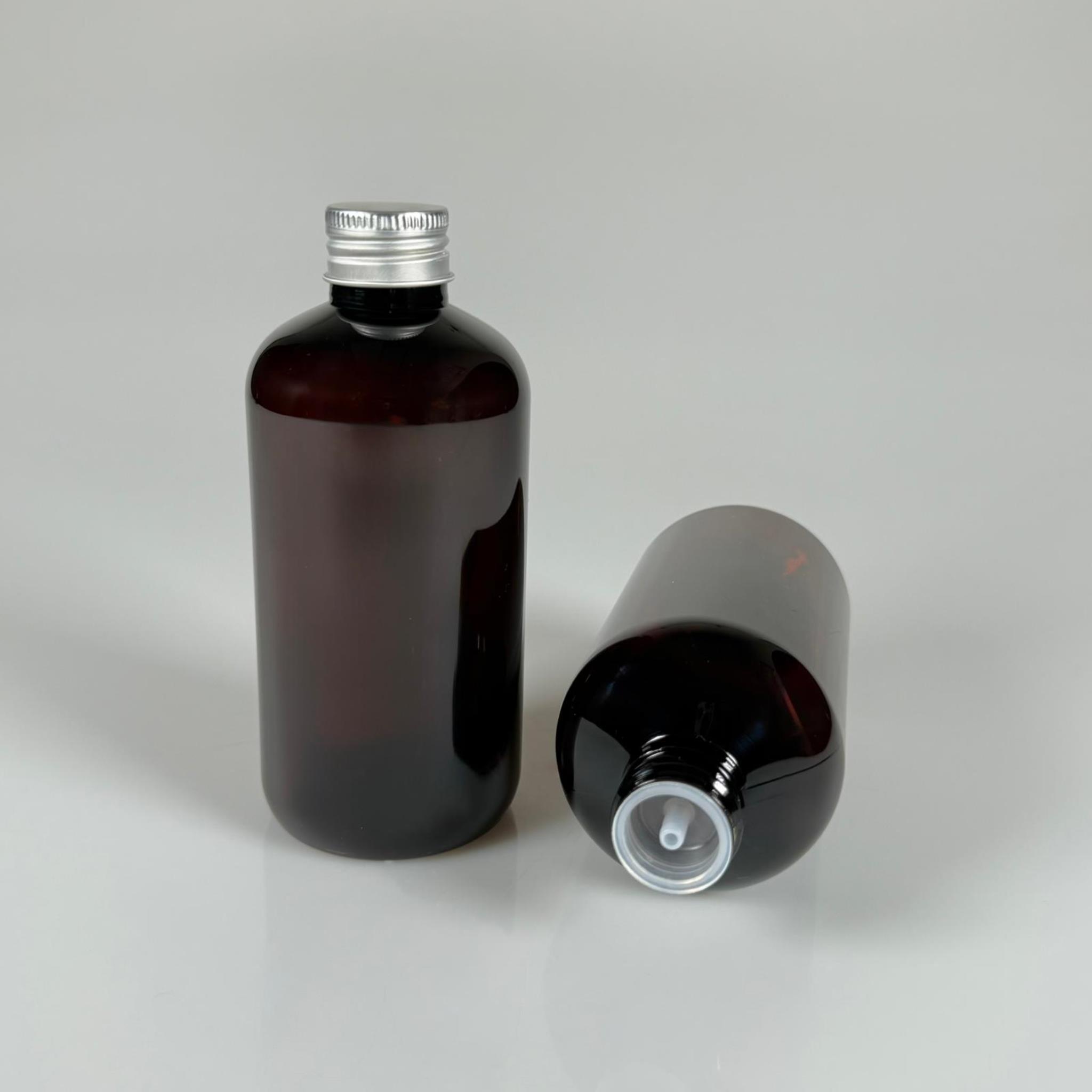 250 CC AMBER ŞİŞE - GÜMÜŞ METAL KAPAKLI + KOLONYA TIPALI - 250 ML PLASTİK KOLONYA ŞİŞESİ - ZEYNEP MODEL PET ŞİŞE