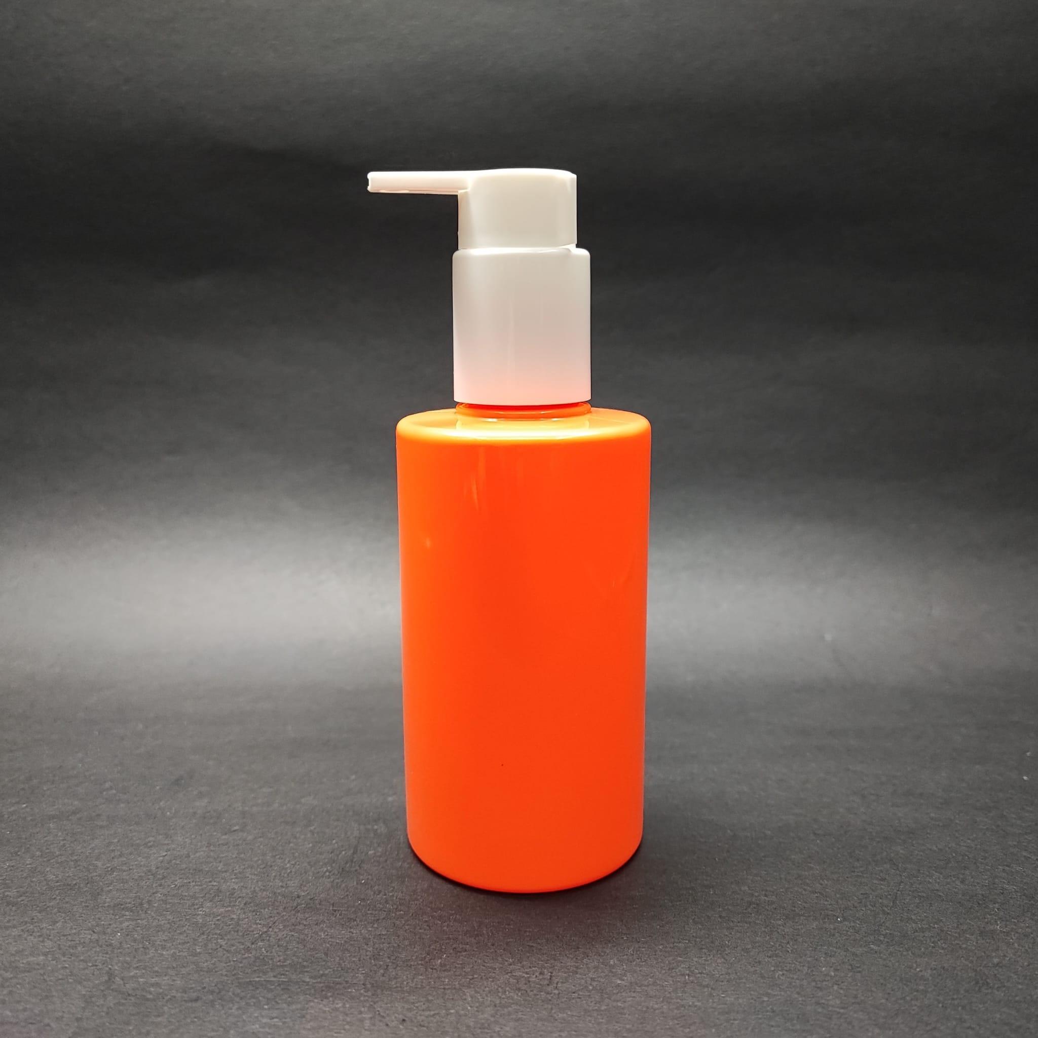 200 CC KÜT BOYUNLU SİLİNDİR PET ŞİŞE (24 GR) - BEYAZ XAVIER LOSYON POMPALI - 200 ML PLASTİK ŞİŞE - TURUNCU